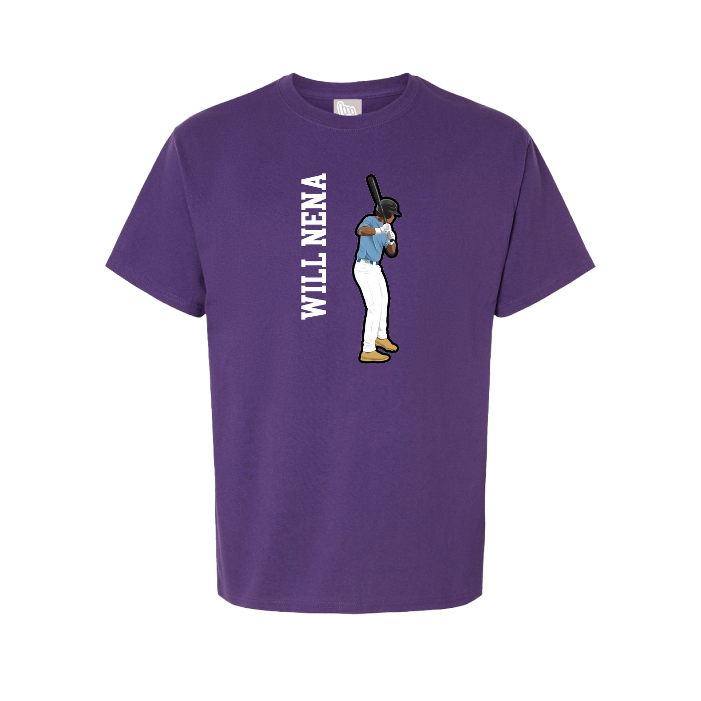 Tee — Name Vertical in Purple