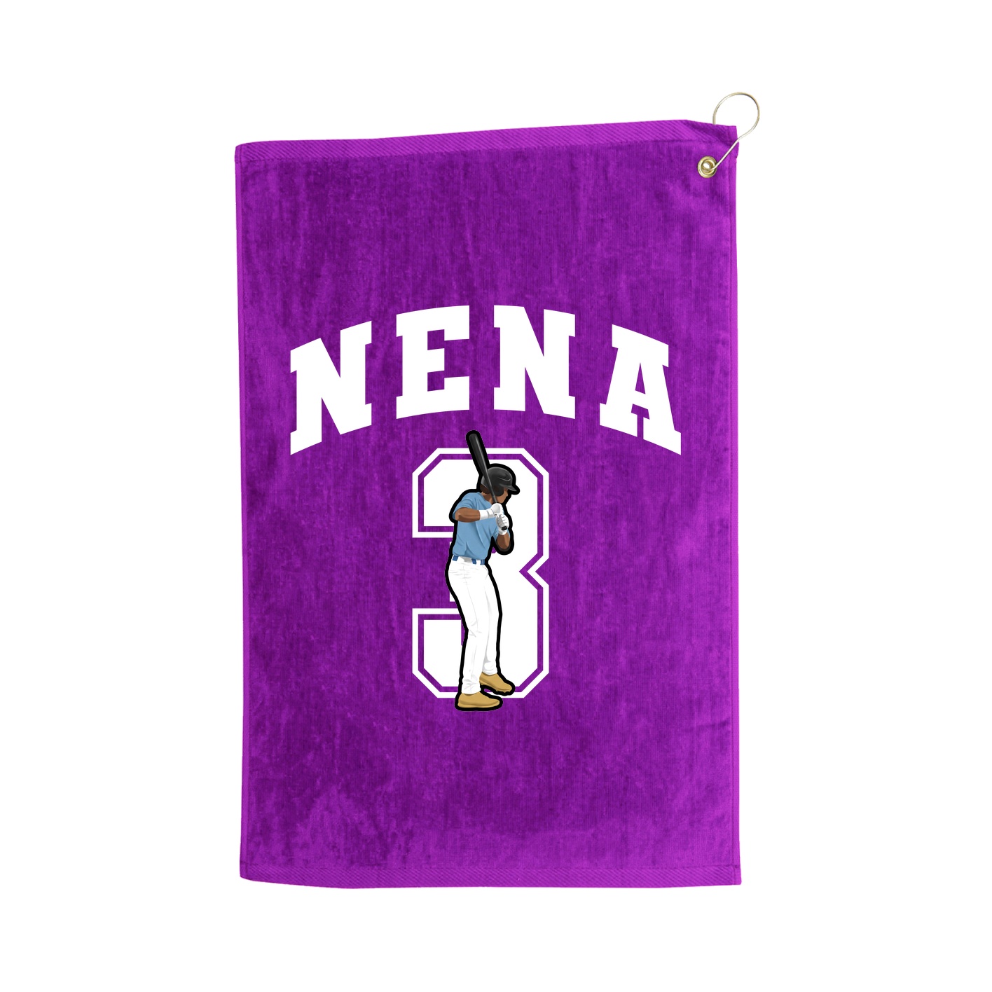 Golf Towel — Number in Purple