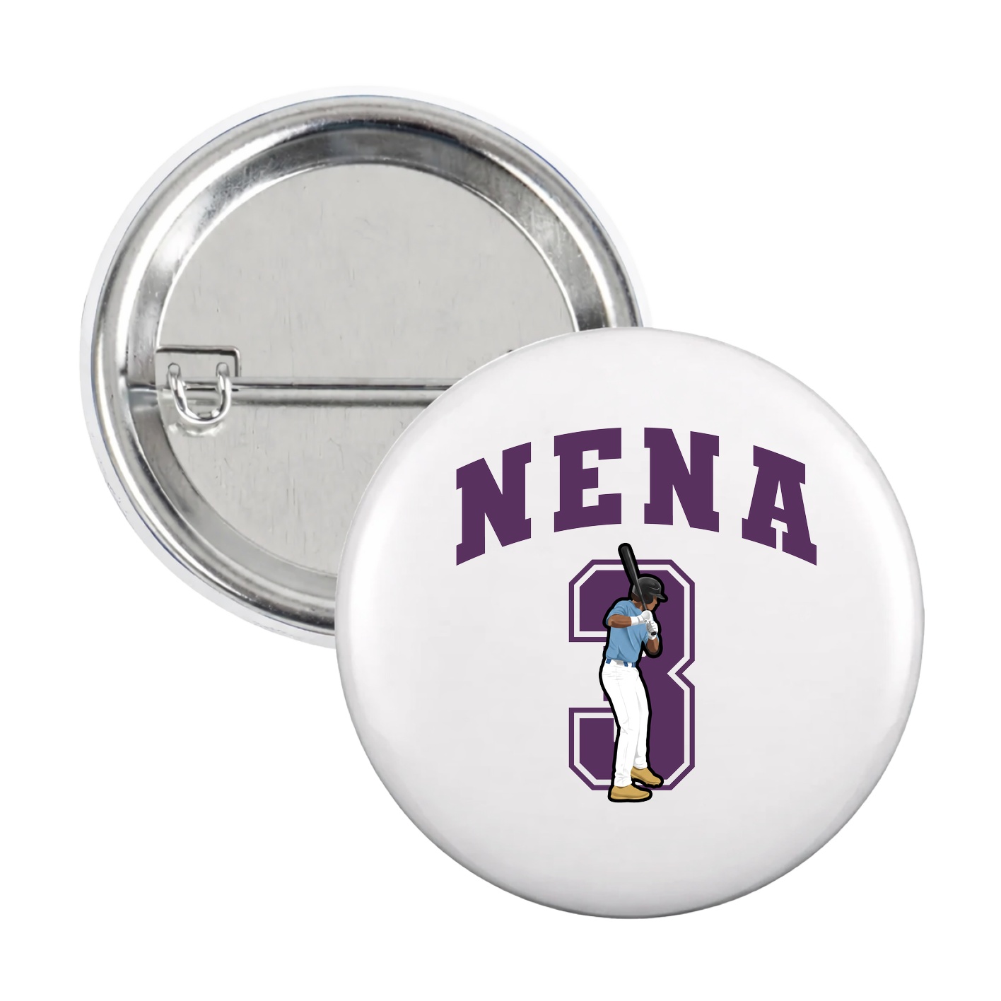 Game Day Button — Number in White