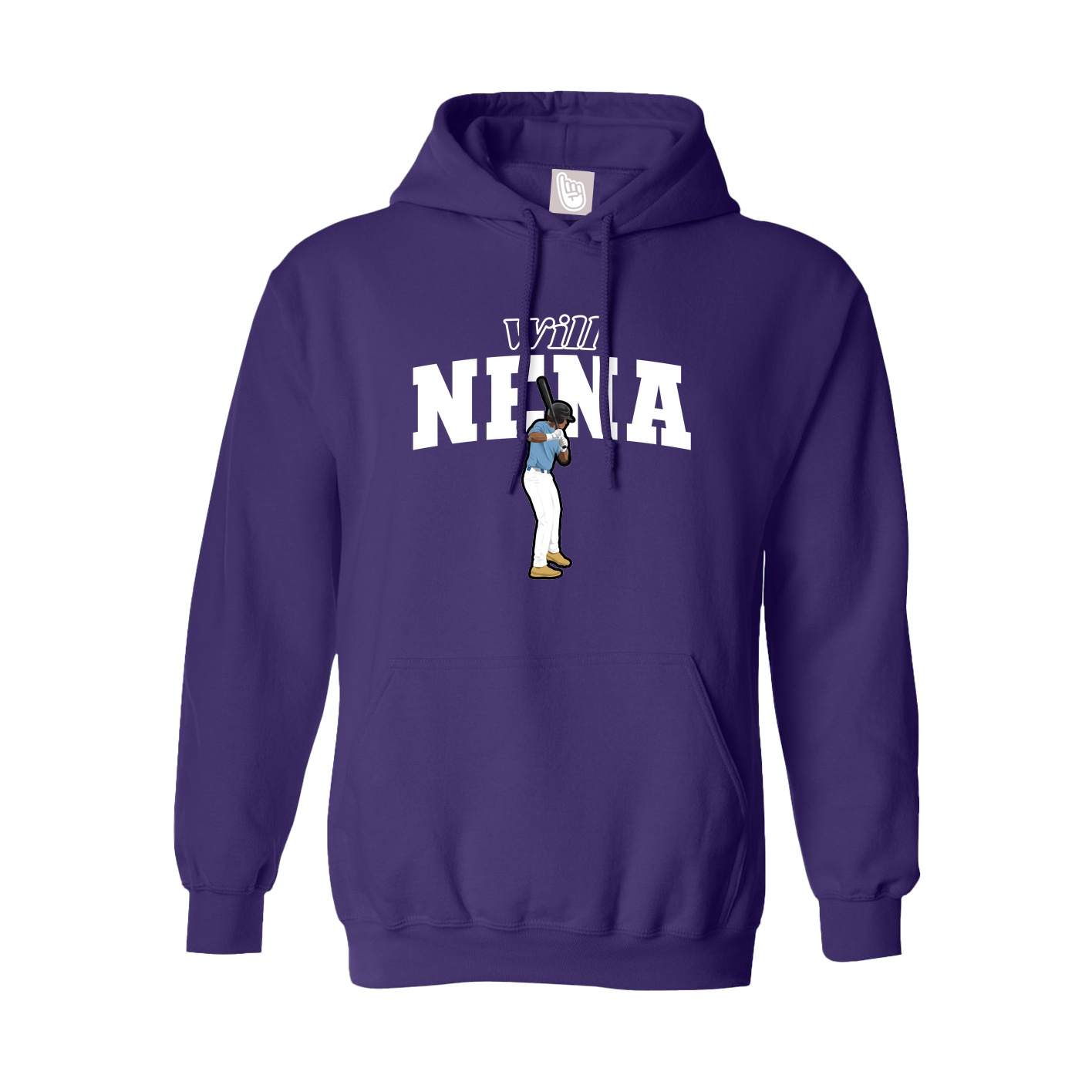 Hoodie — Name Arch in Purple