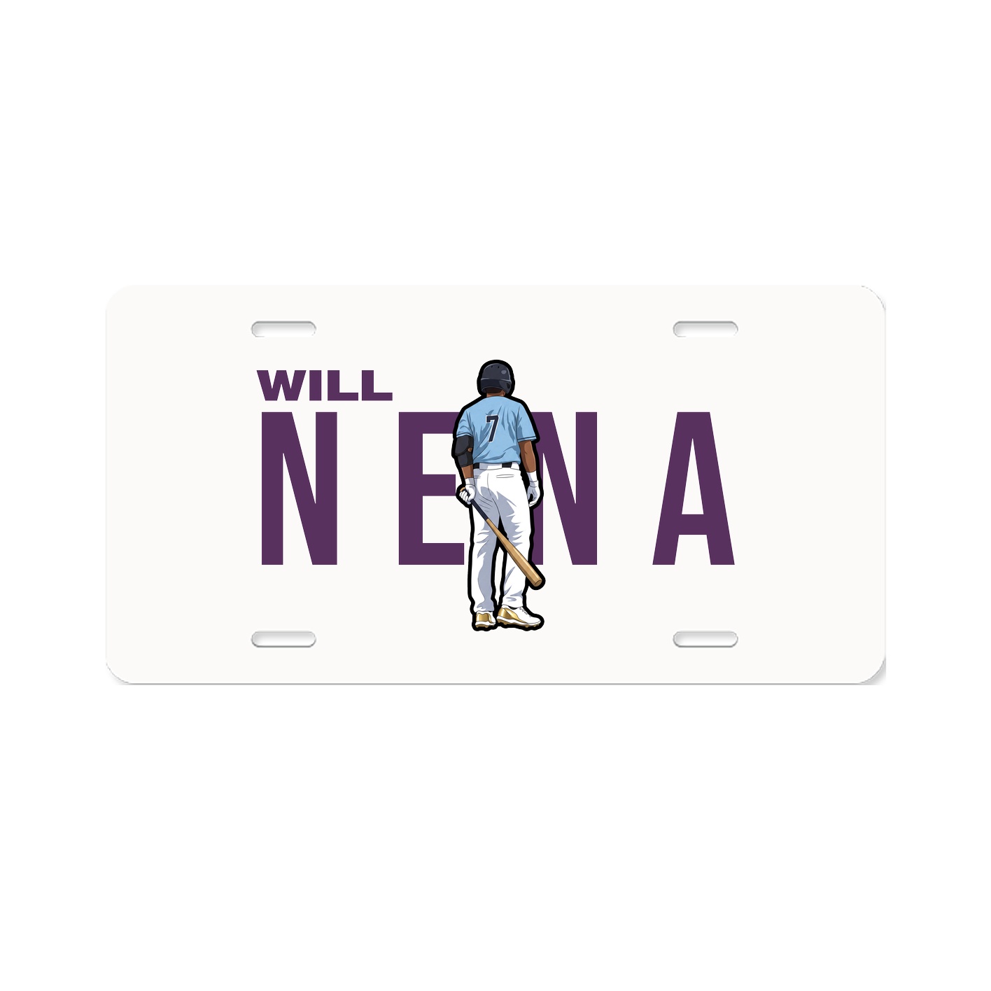 License Plate — Player Name in Classic