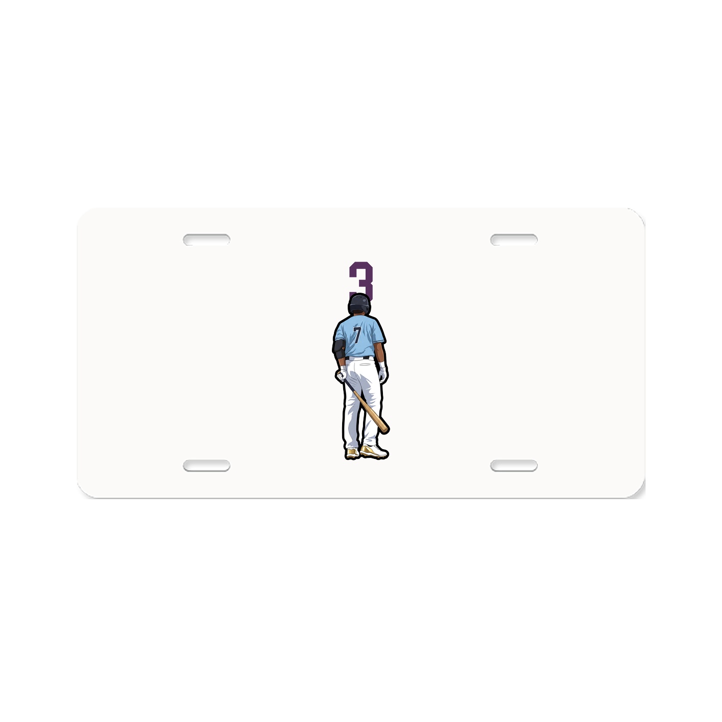 License Plate — Number Top in Classic