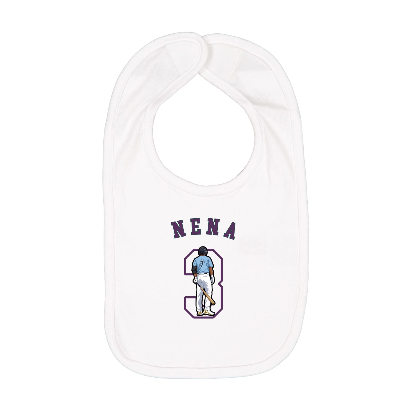 Infant Bib — Shirsey Arch in White