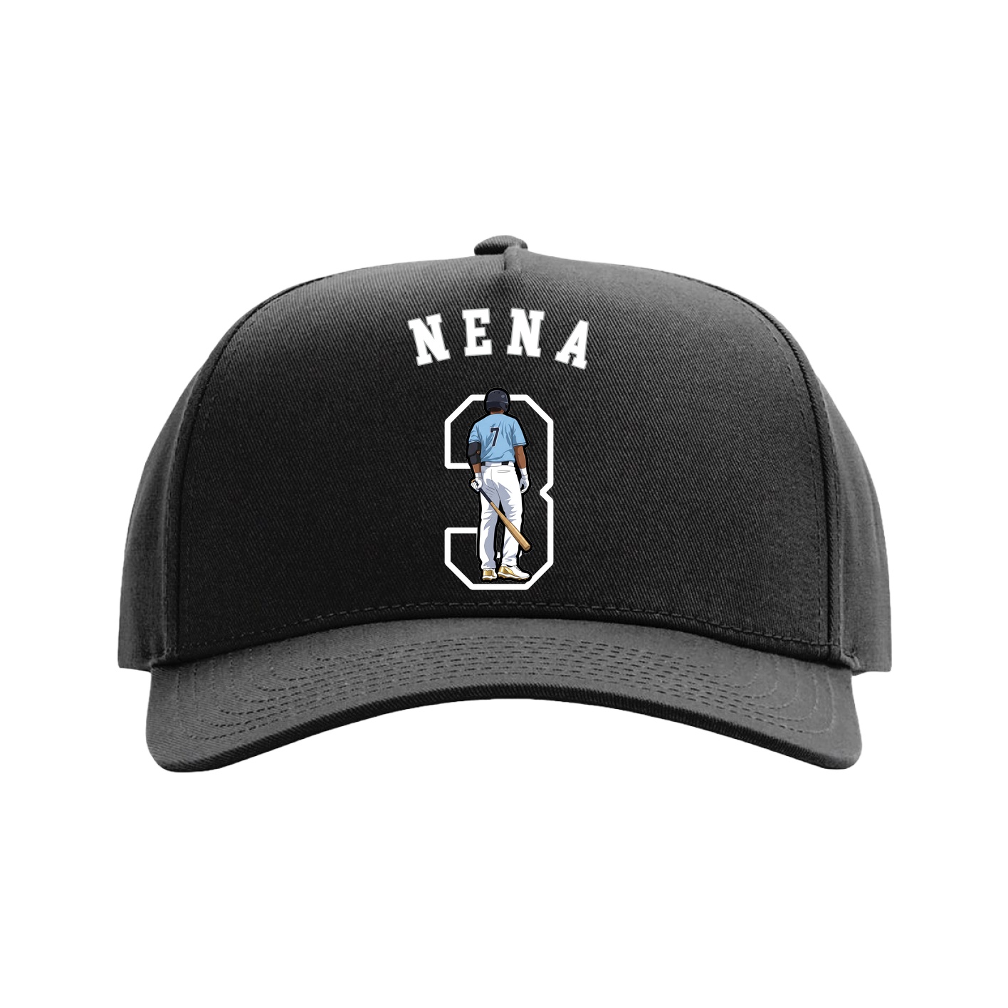 Full Fabric Five-Panel Champ Cap — Shirsey Arch in Black