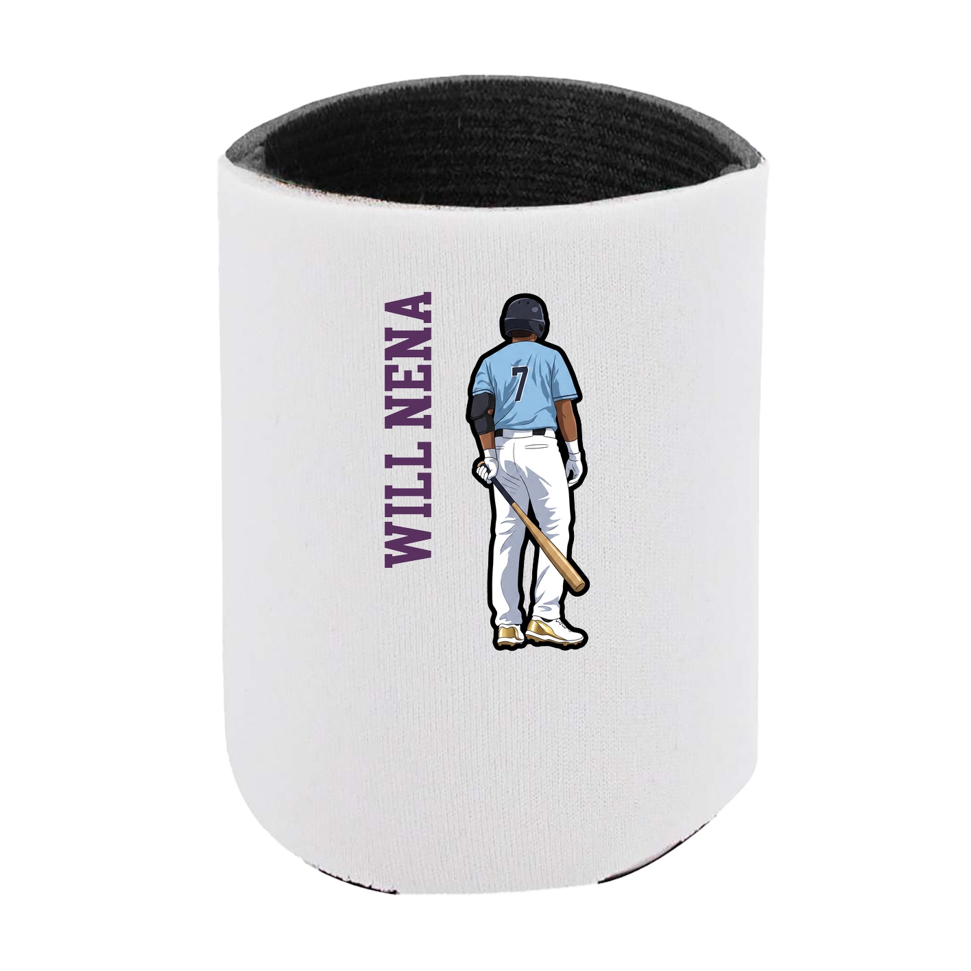 Can Holder — Name Vertical in White