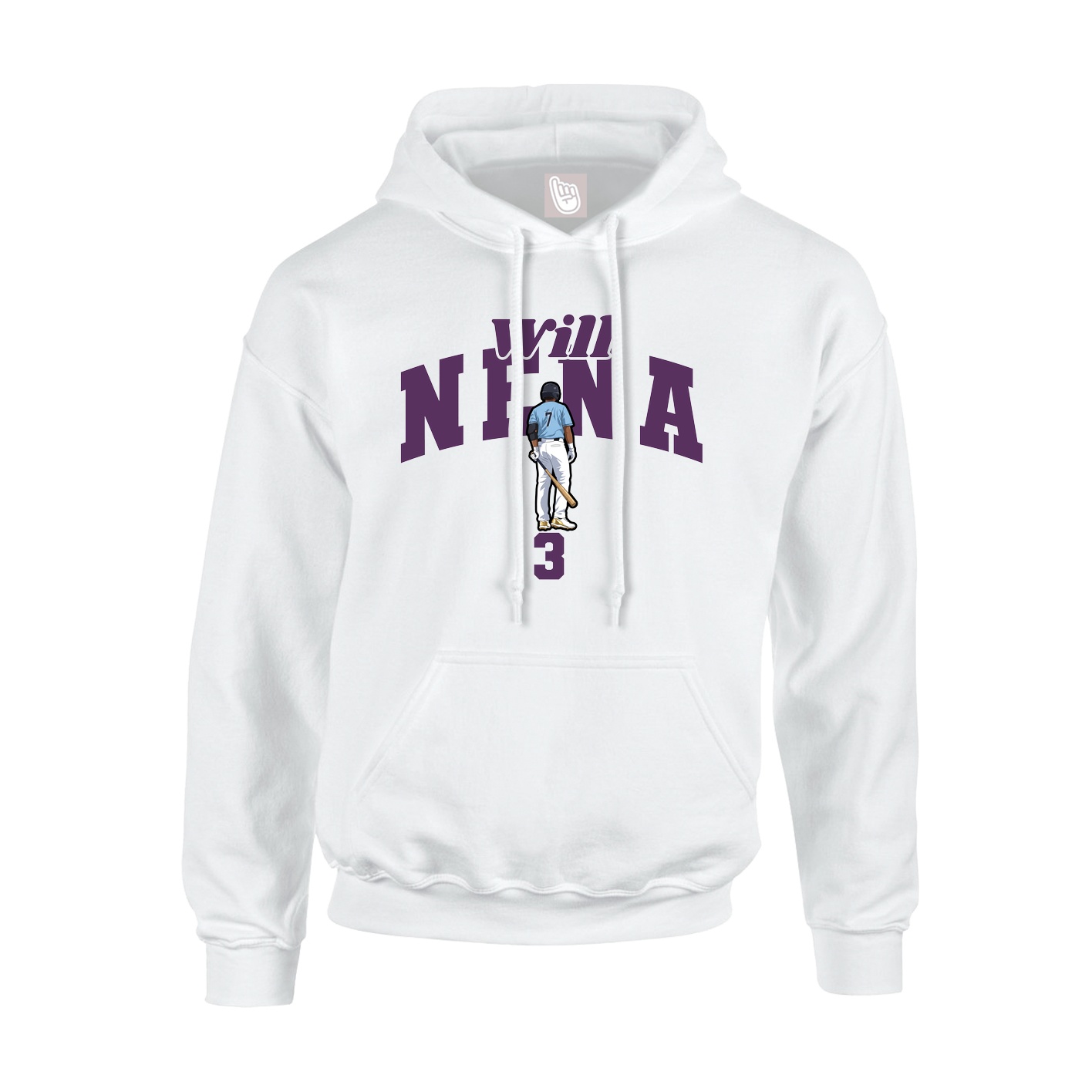 Youth Hoodie — Signature Arch in White
