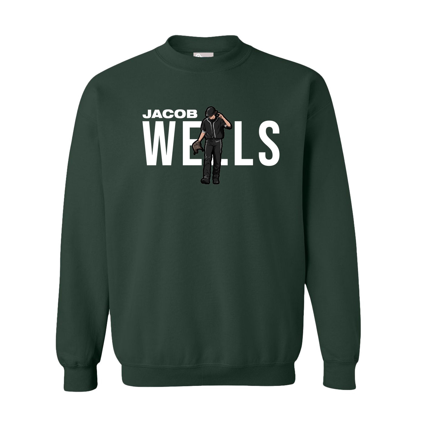 Fleece Crew — Player Name in Green