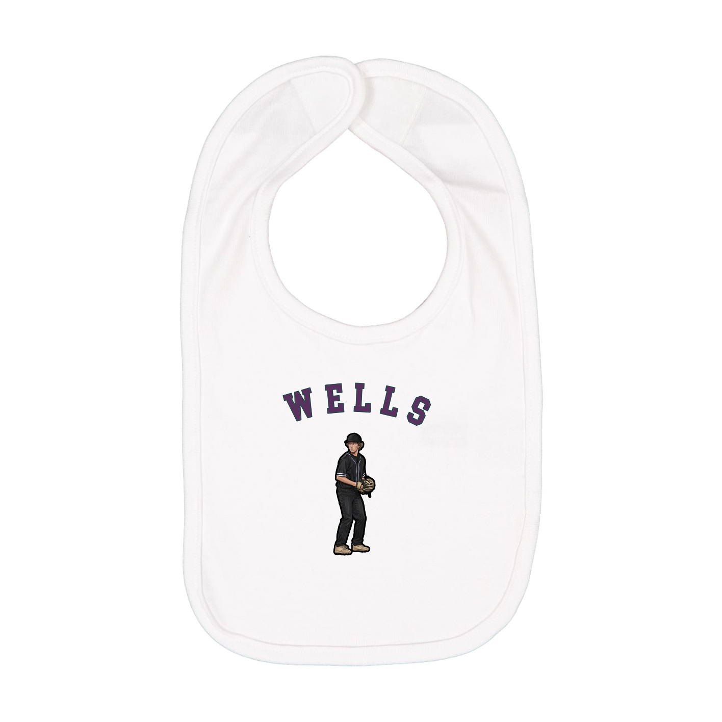 Infant Bib — Shirsey Arch in White