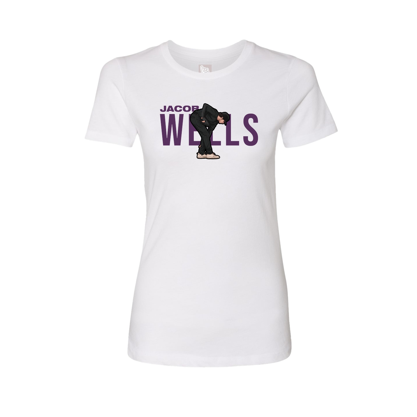 Fitted Women's Tee — Player Name in White