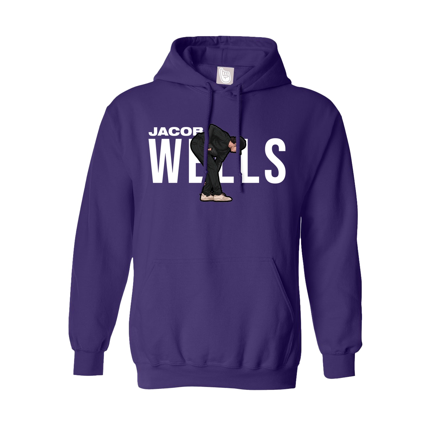 Youth Hoodie — Player Name in Purple