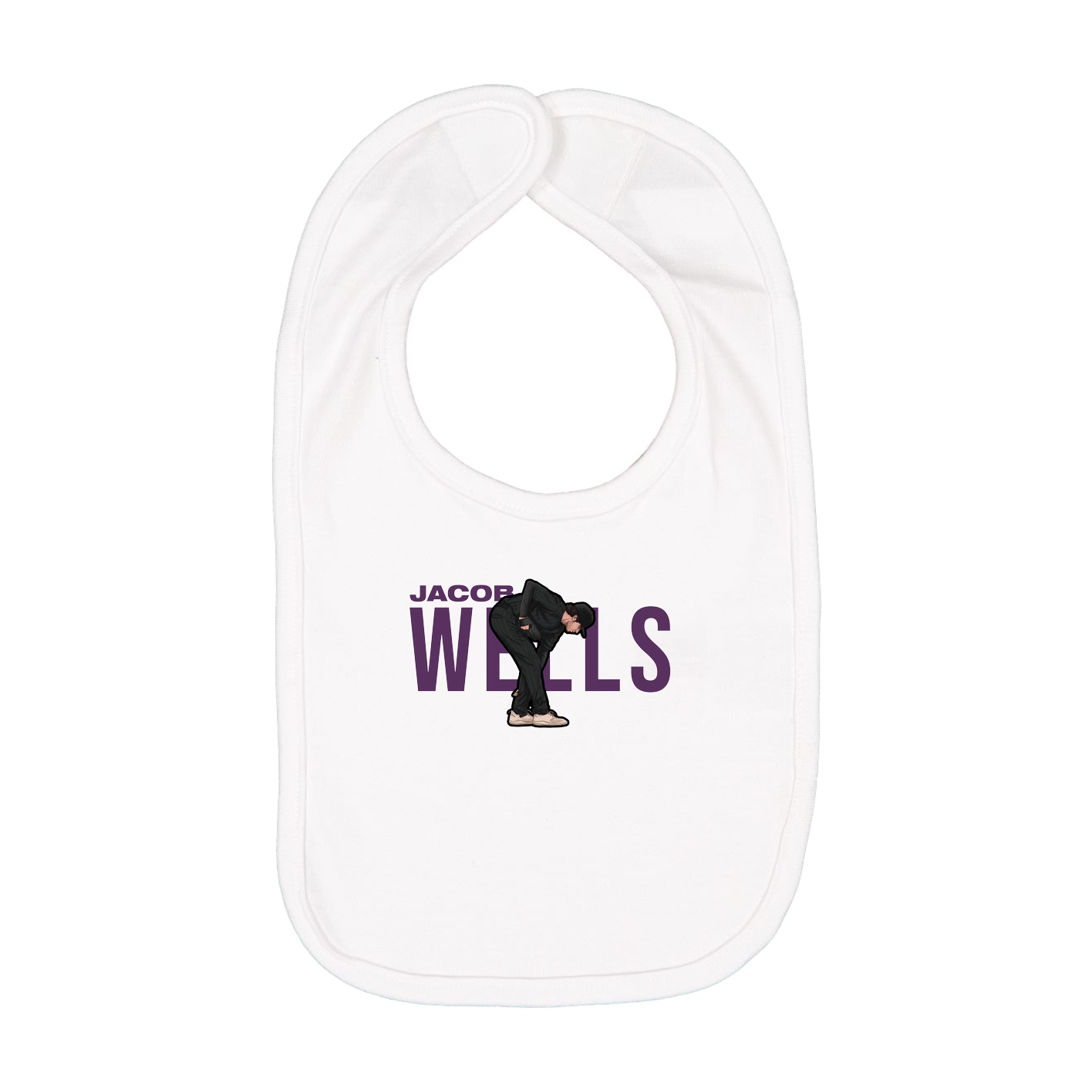 Infant Bib — Player Name in White