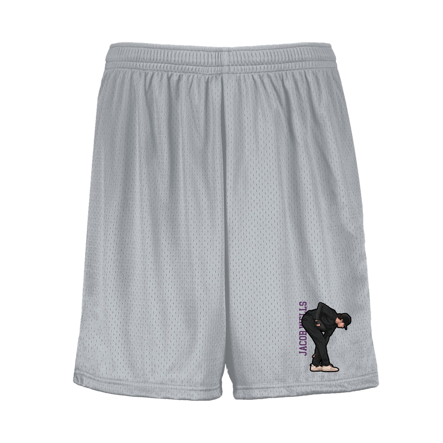 Shorts — Name Vertical in Silver