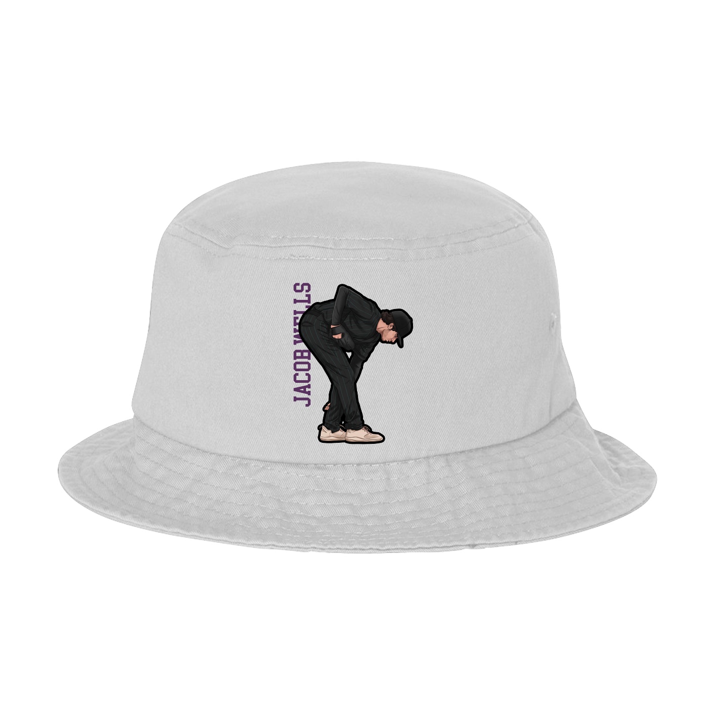 Bucket Cap — Name Vertical in White