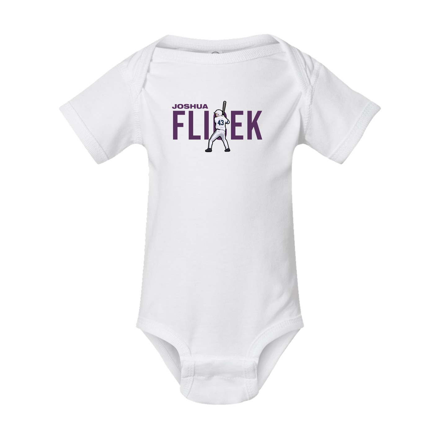 Baby Onesie — Player Name in White