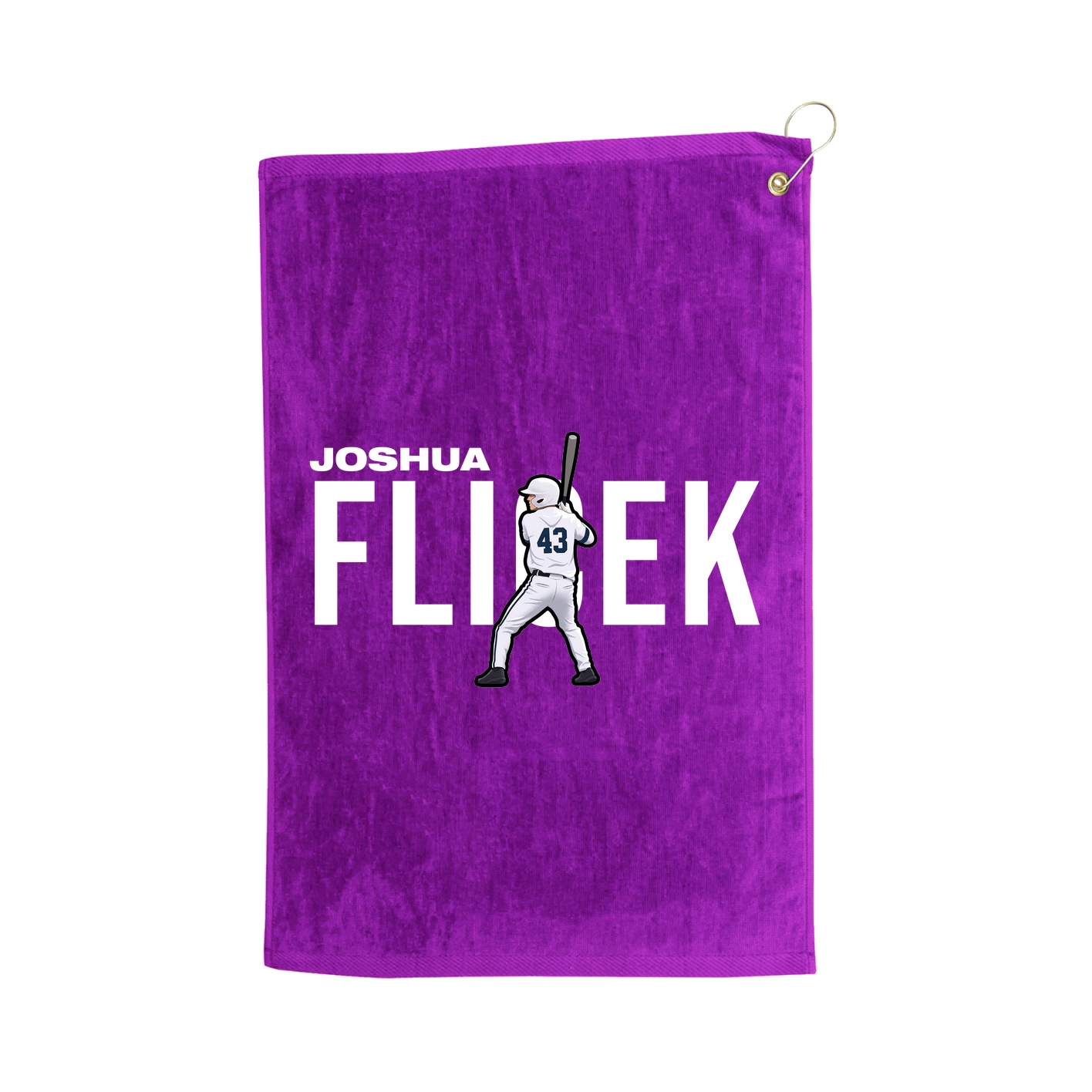 Golf Towel — Player Name in Purple