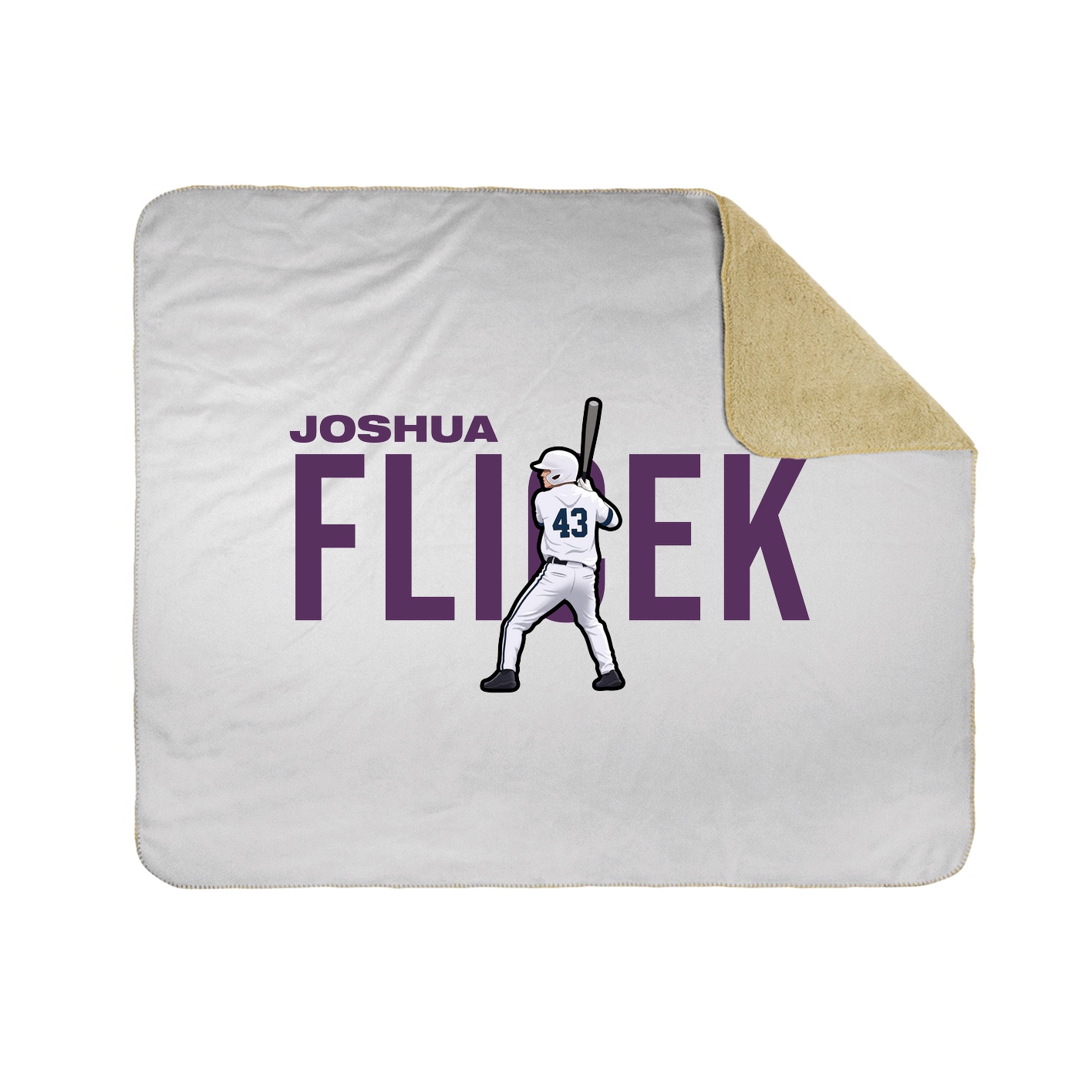 Throw Blanket — Player Name in White