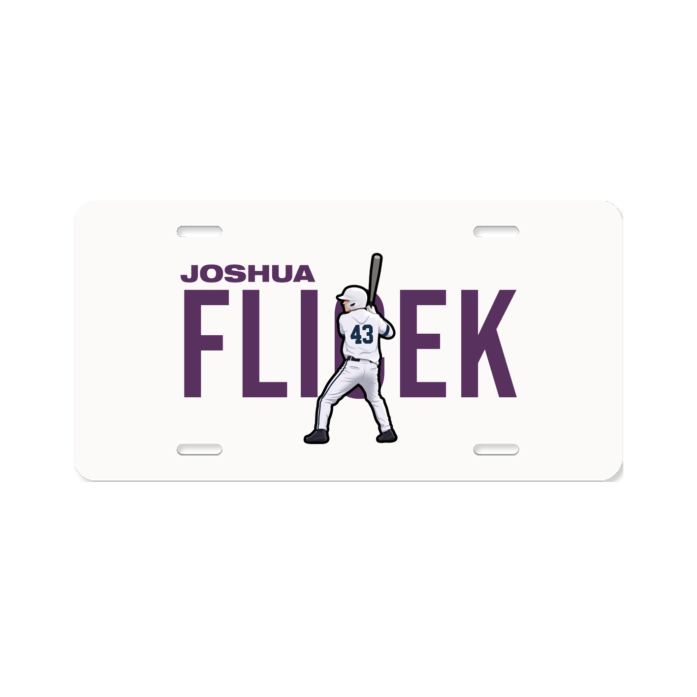 License Plate — Player Name in Classic