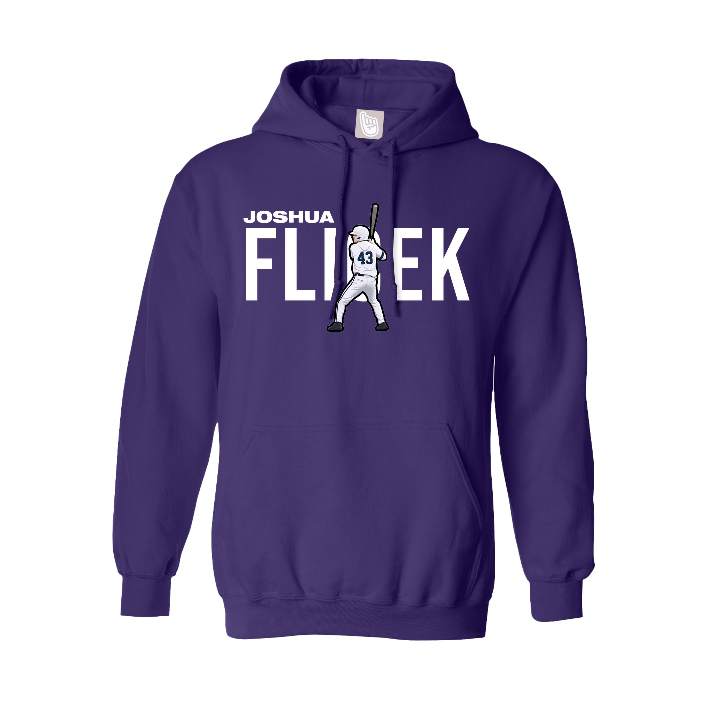 Youth Hoodie — Player Name in Purple