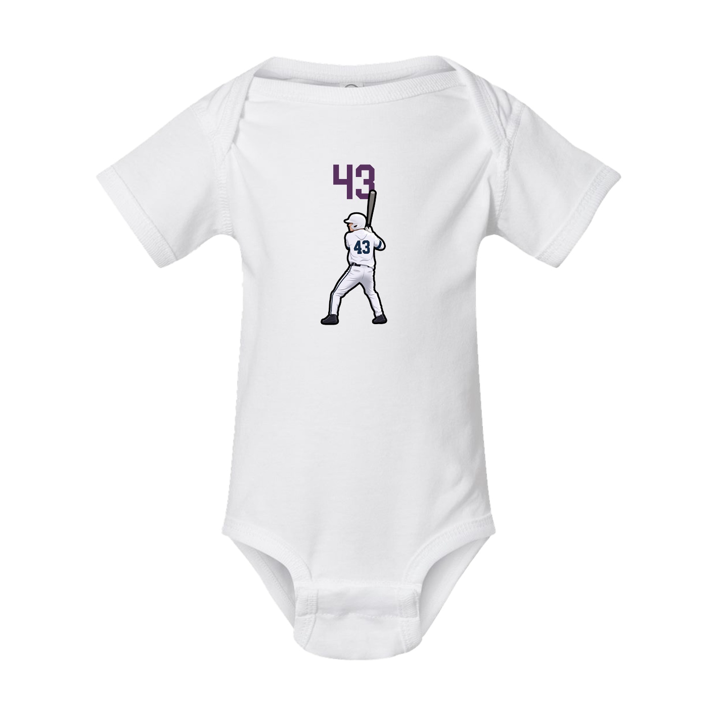 Baby Onesie — Number Top in White