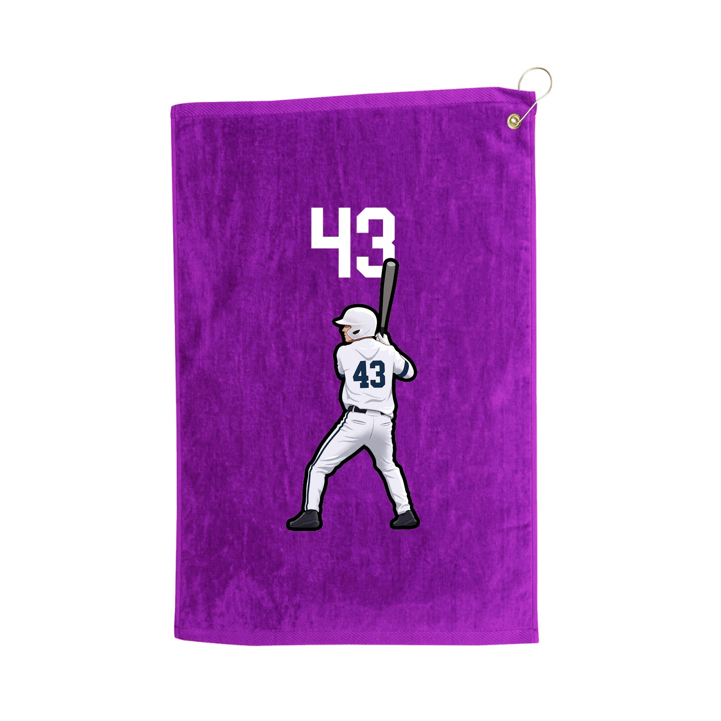 Golf Towel — Number Top in Purple