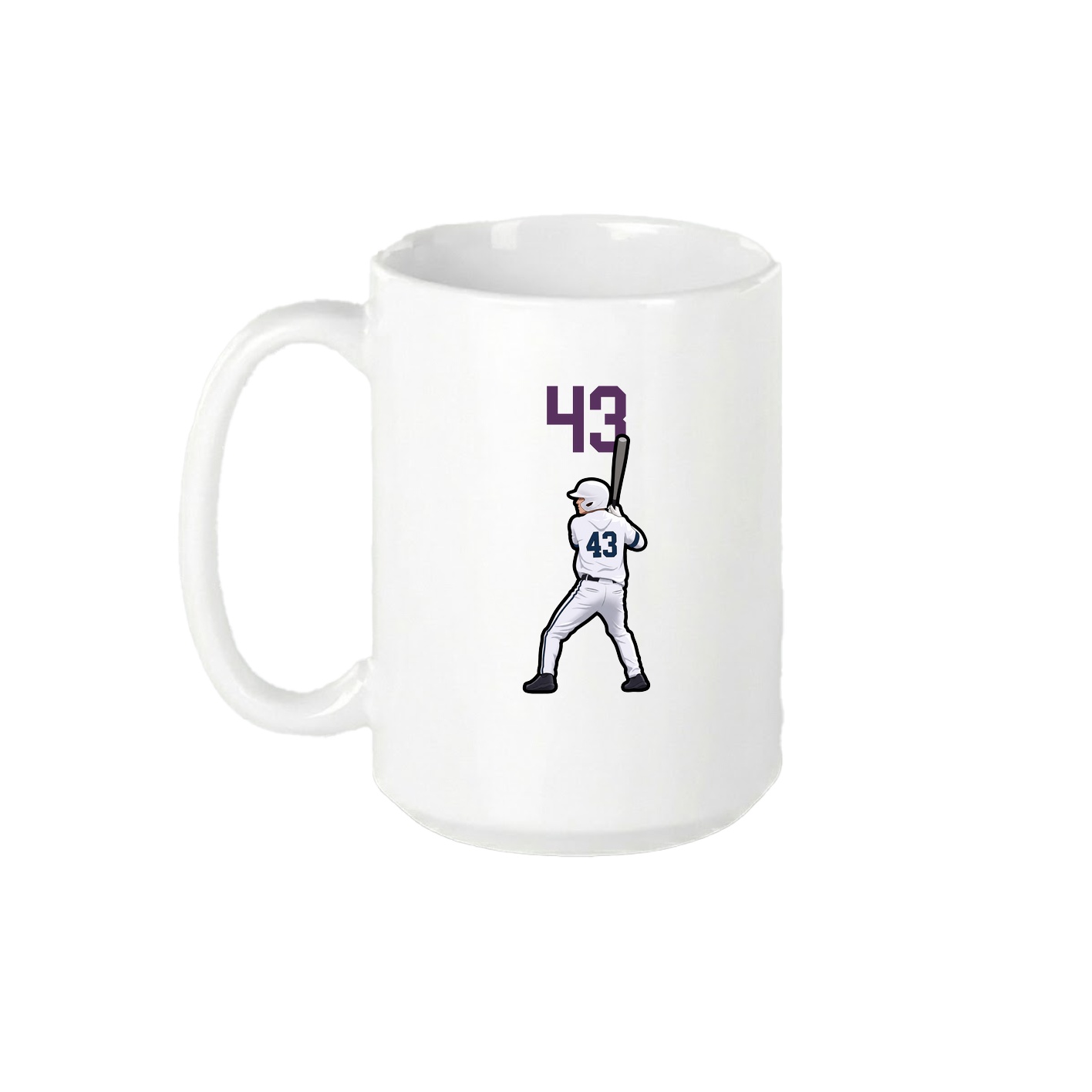 15oz Coffee Mug — Number Top in White