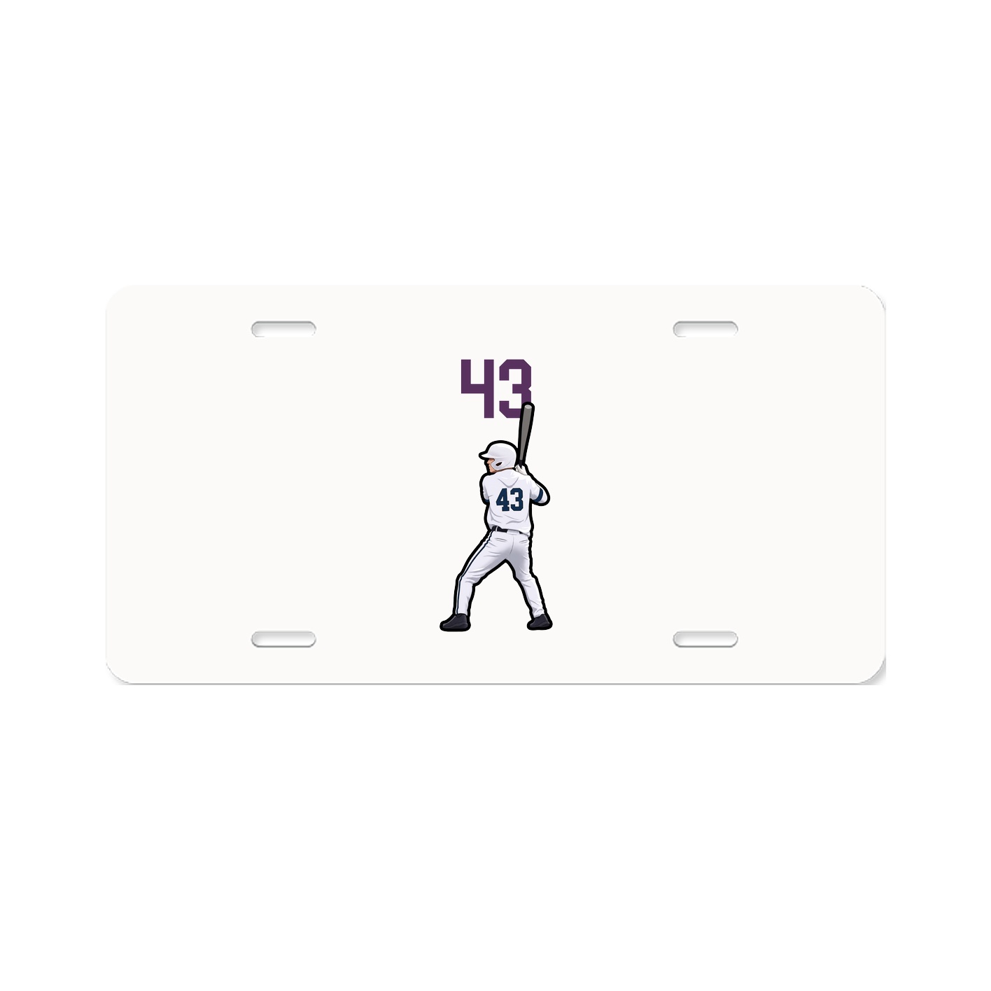 License Plate — Number Top in Classic