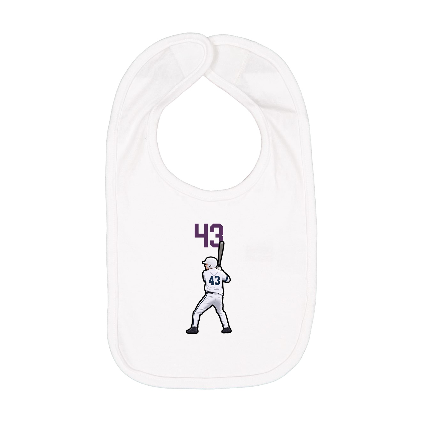Infant Bib — Number Top in White
