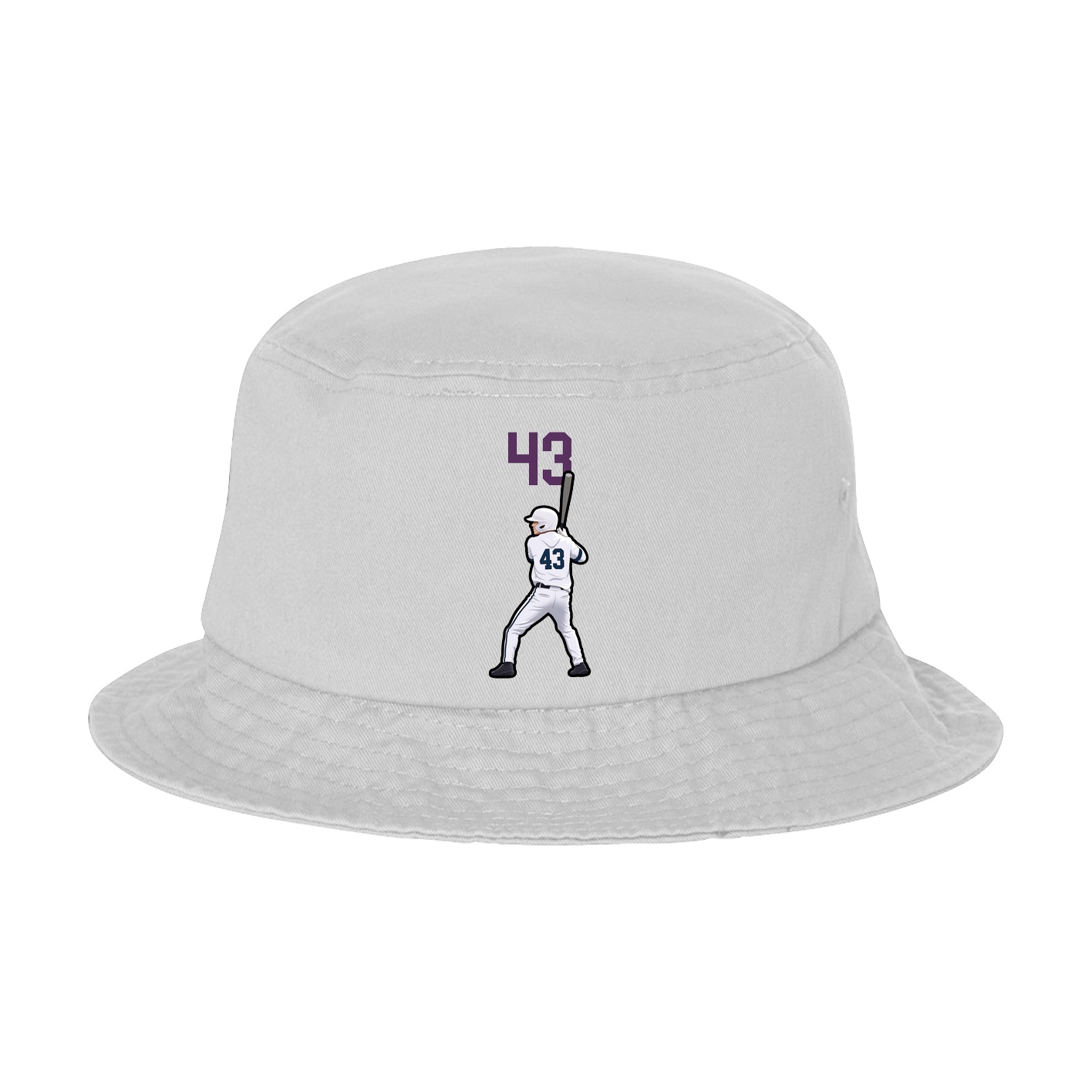 Bucket Cap — Number Top in White