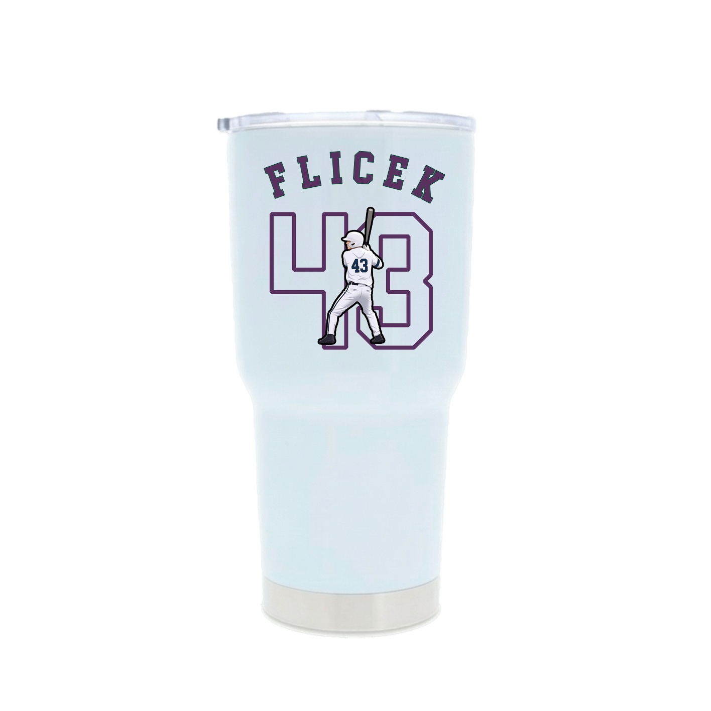 30oz Stainless Steel Tumbler — Shirsey Arch in White