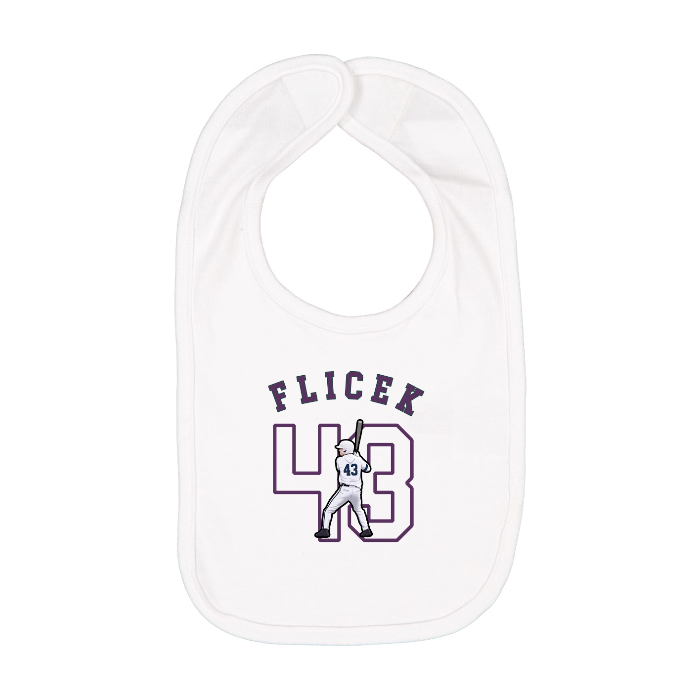 Infant Bib — Shirsey Arch in White