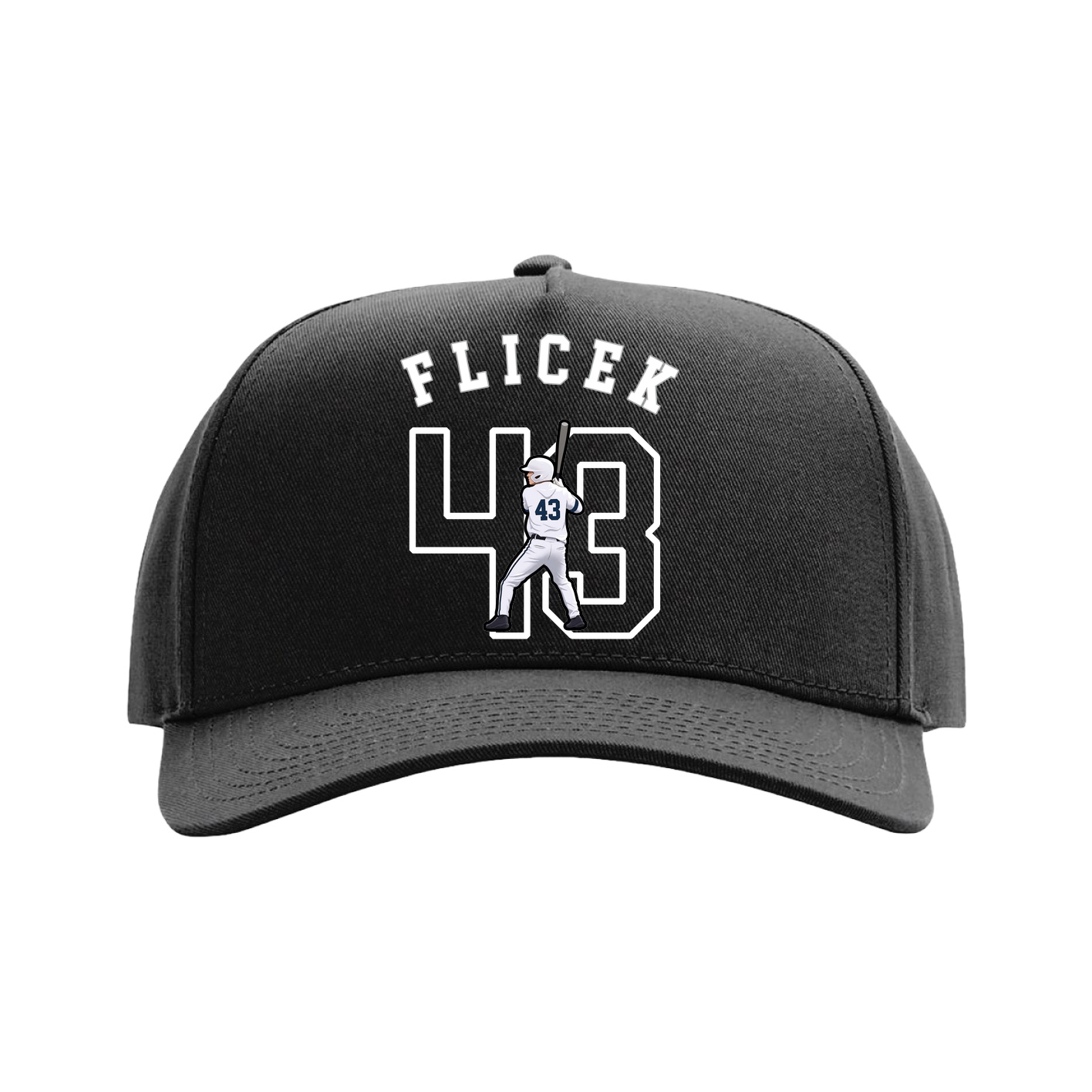 Full Fabric Five-Panel Champ Cap — Shirsey Arch in Black