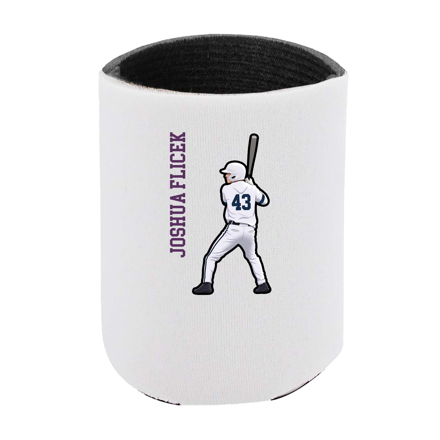 Can Holder — Name Vertical in White
