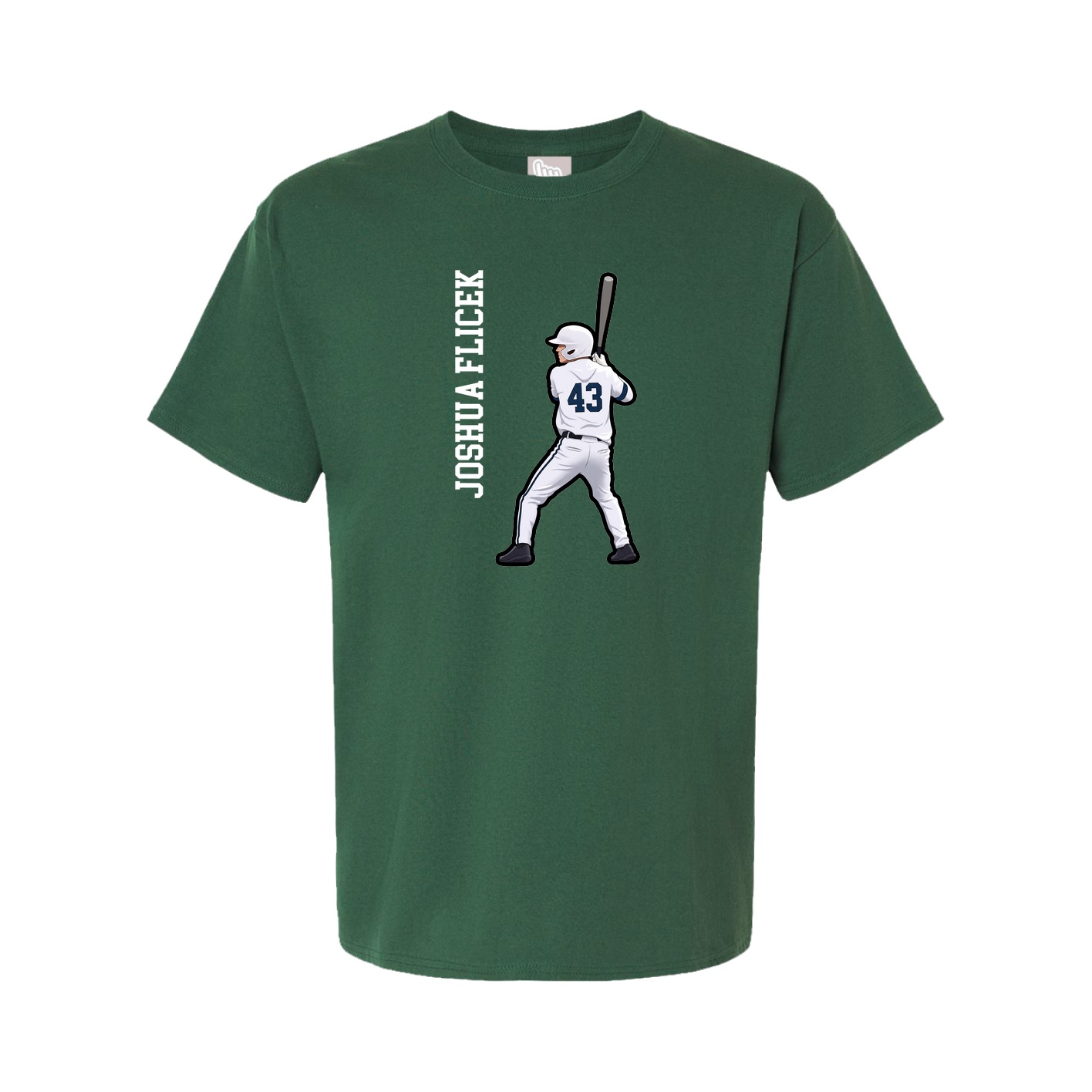 Tee — Name Vertical in Green