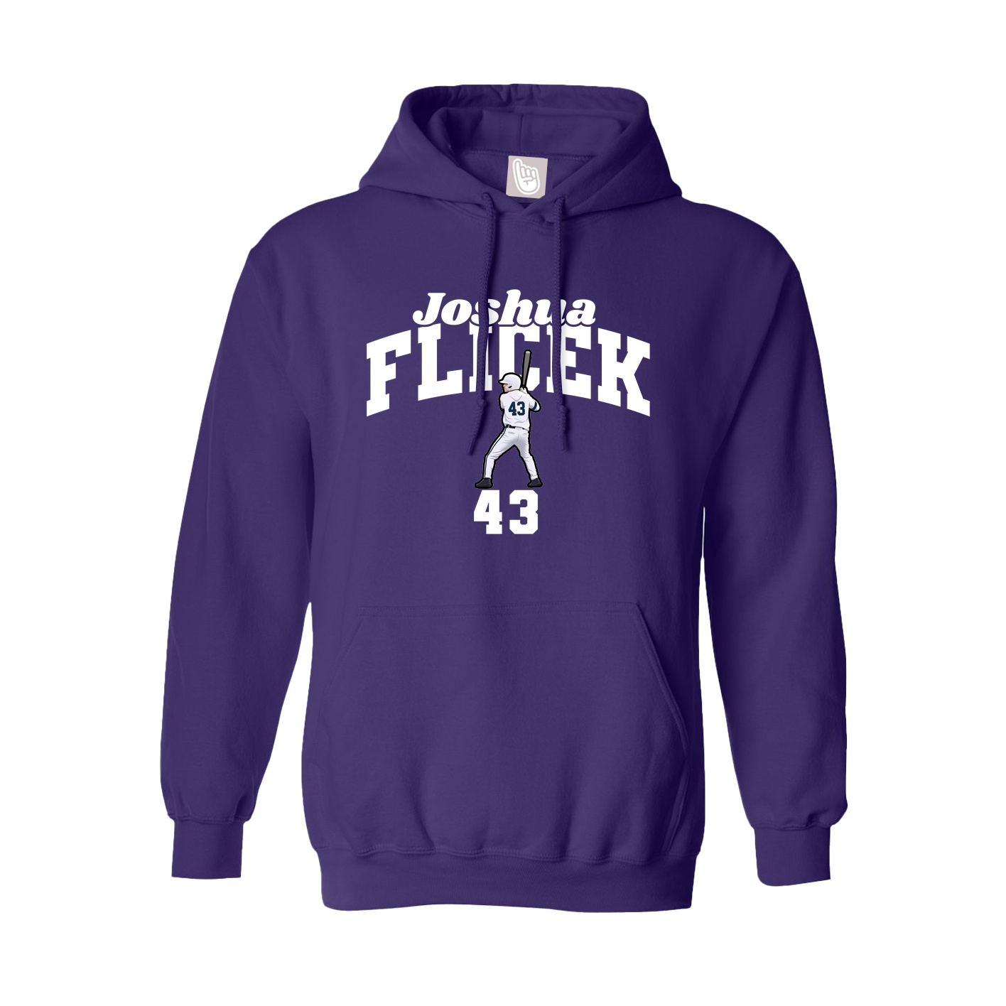 Hoodie — Signature Arch in Purple