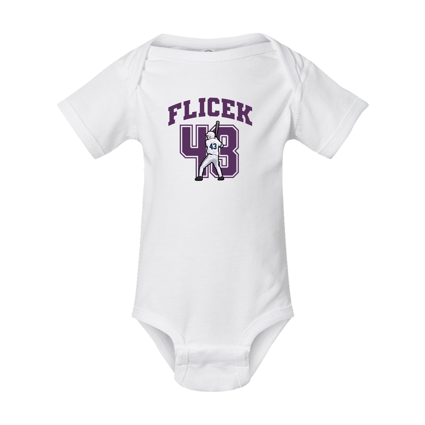 Baby Onesie — Number in White