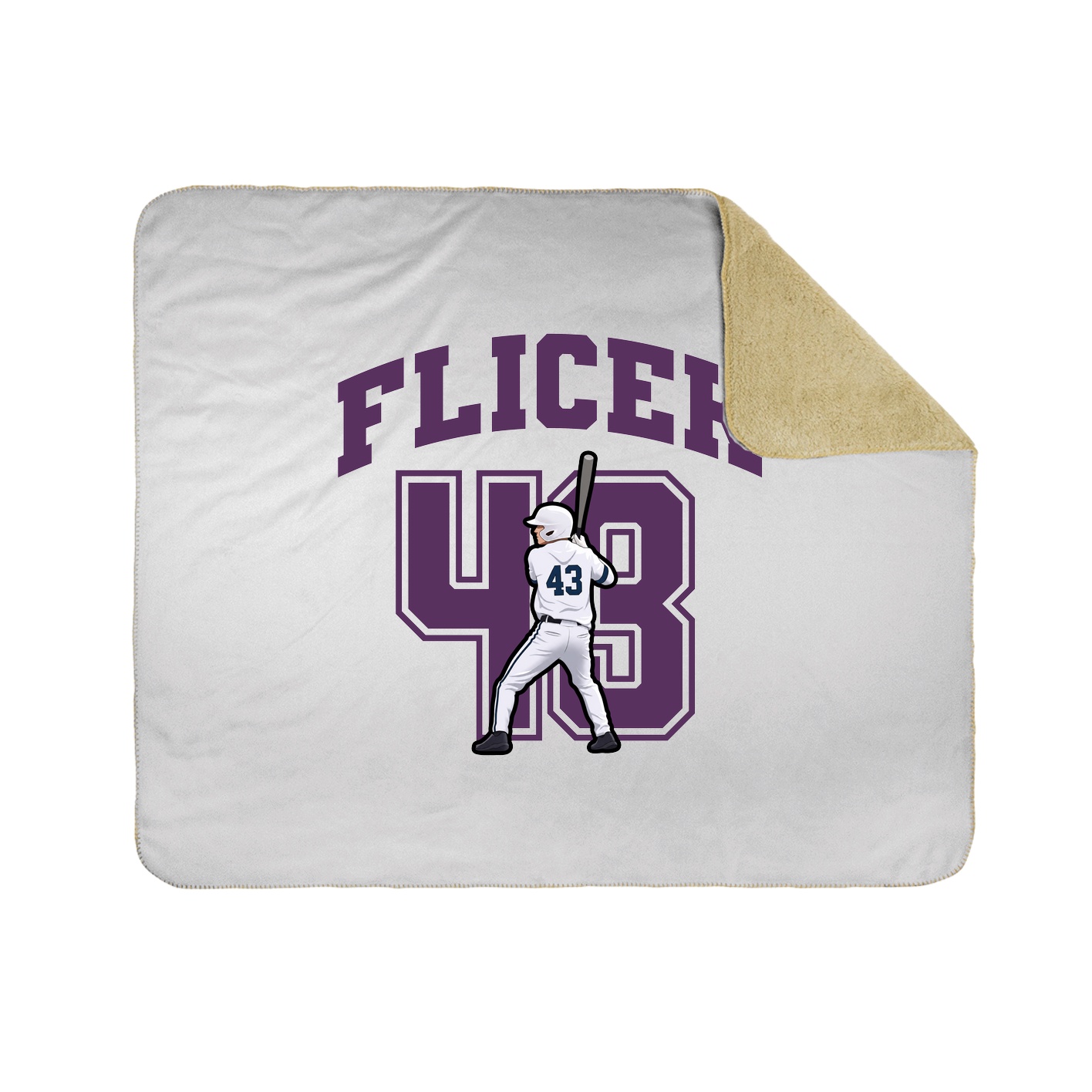 Throw Blanket — Number in White