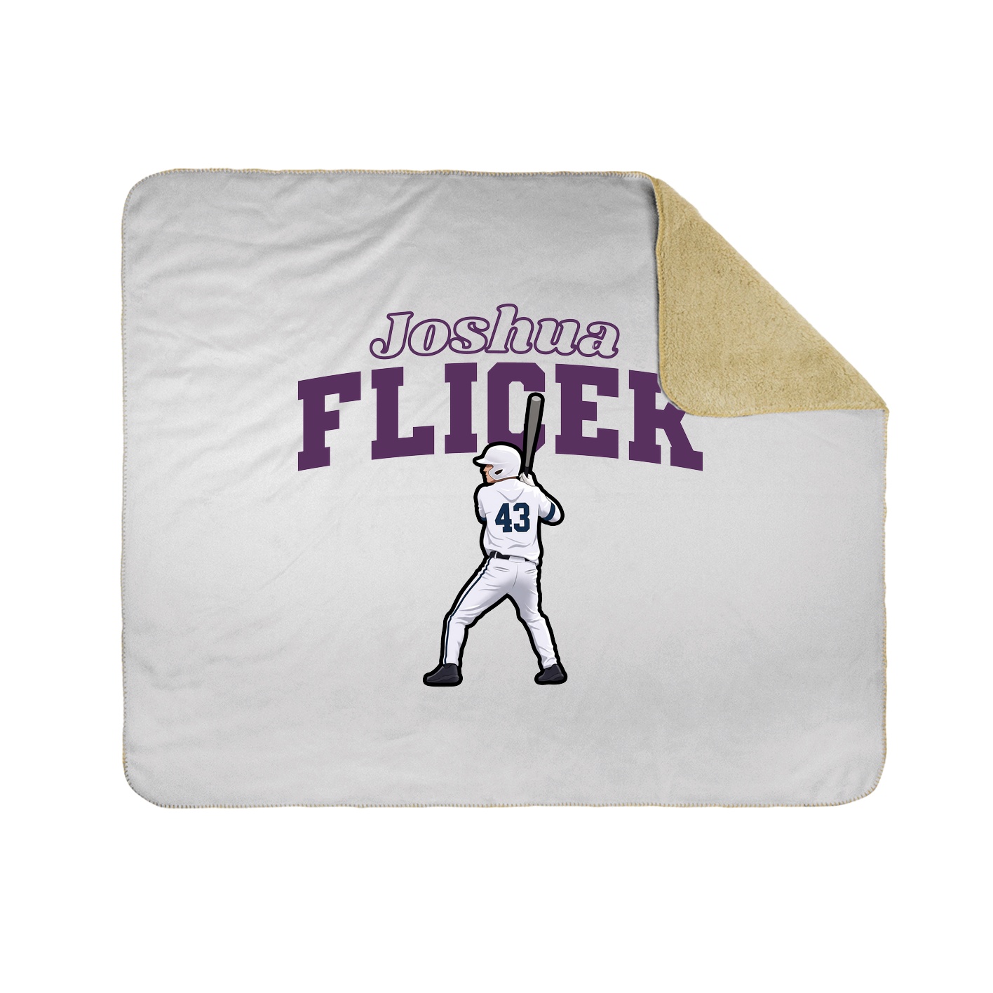 Throw Blanket — Name Arch in White