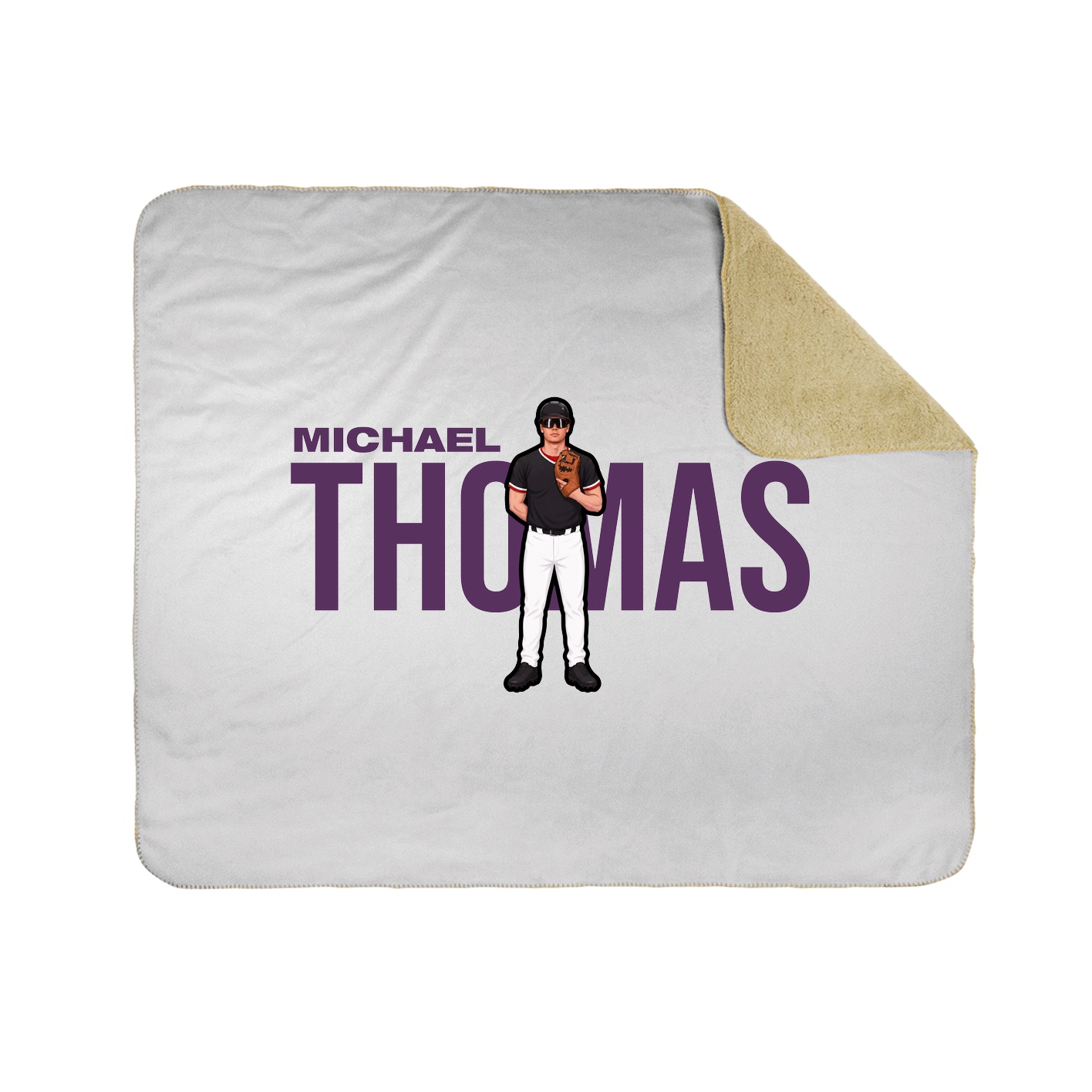 Throw Blanket — Player Name in White