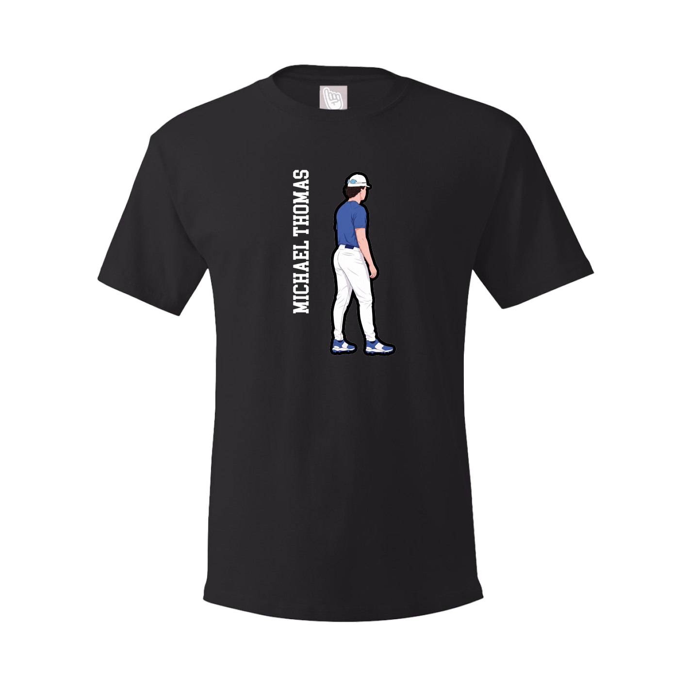 Tee — Name Vertical in Black