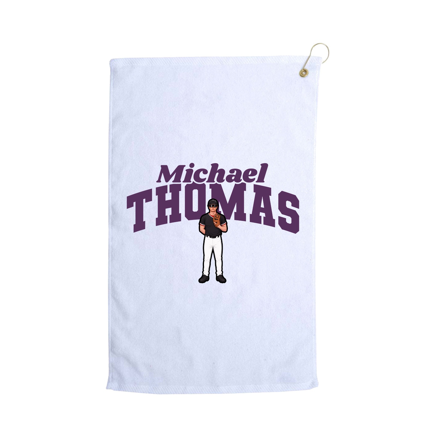 Golf Towel — Signature Arch in White
