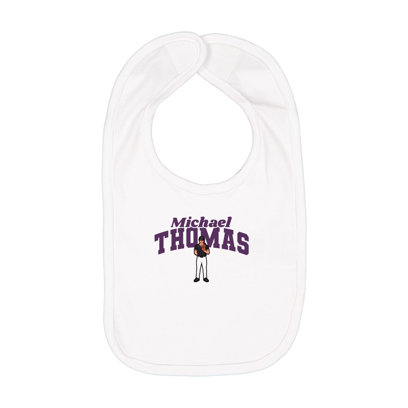 Infant Bib — Signature Arch in White
