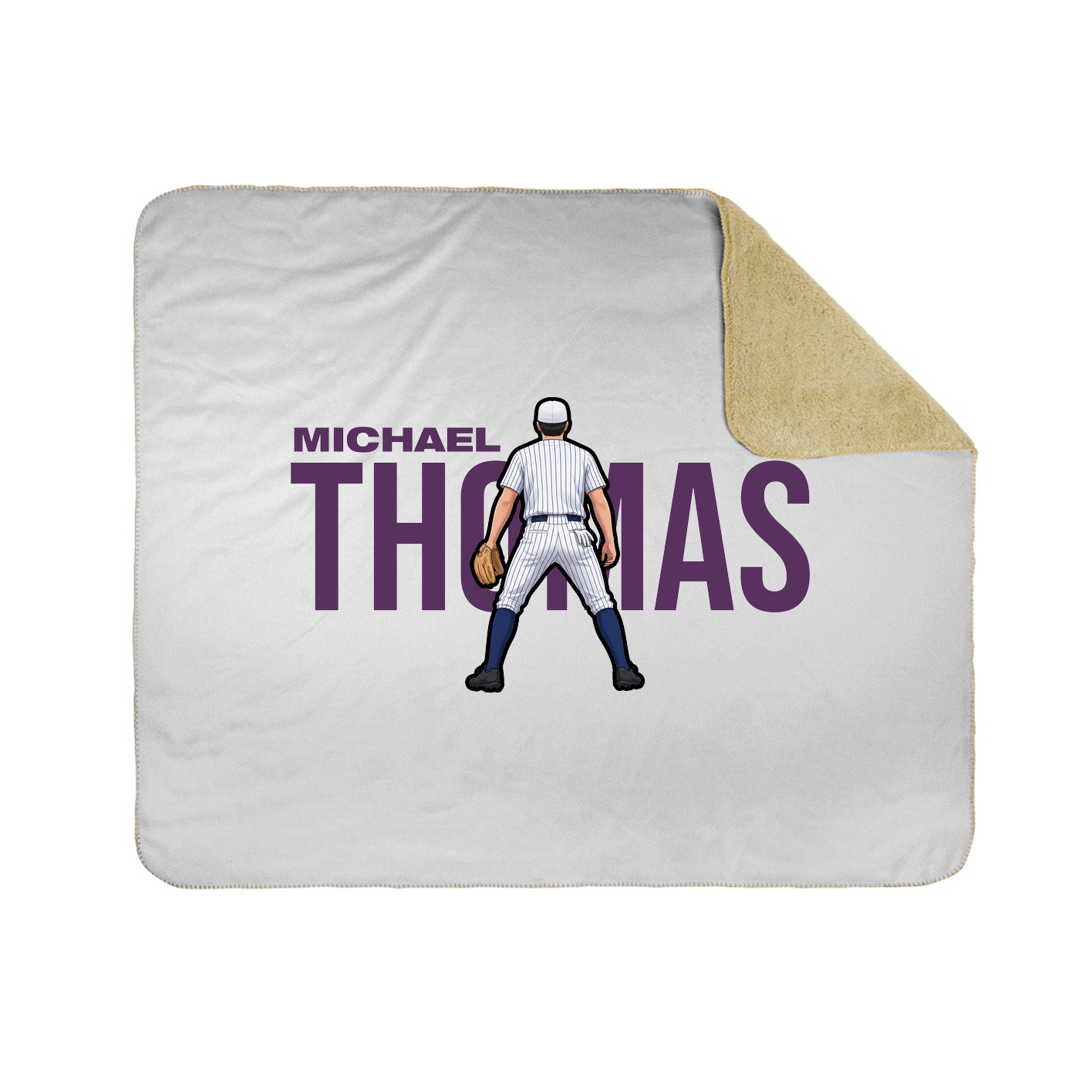 Throw Blanket — Player Name in White