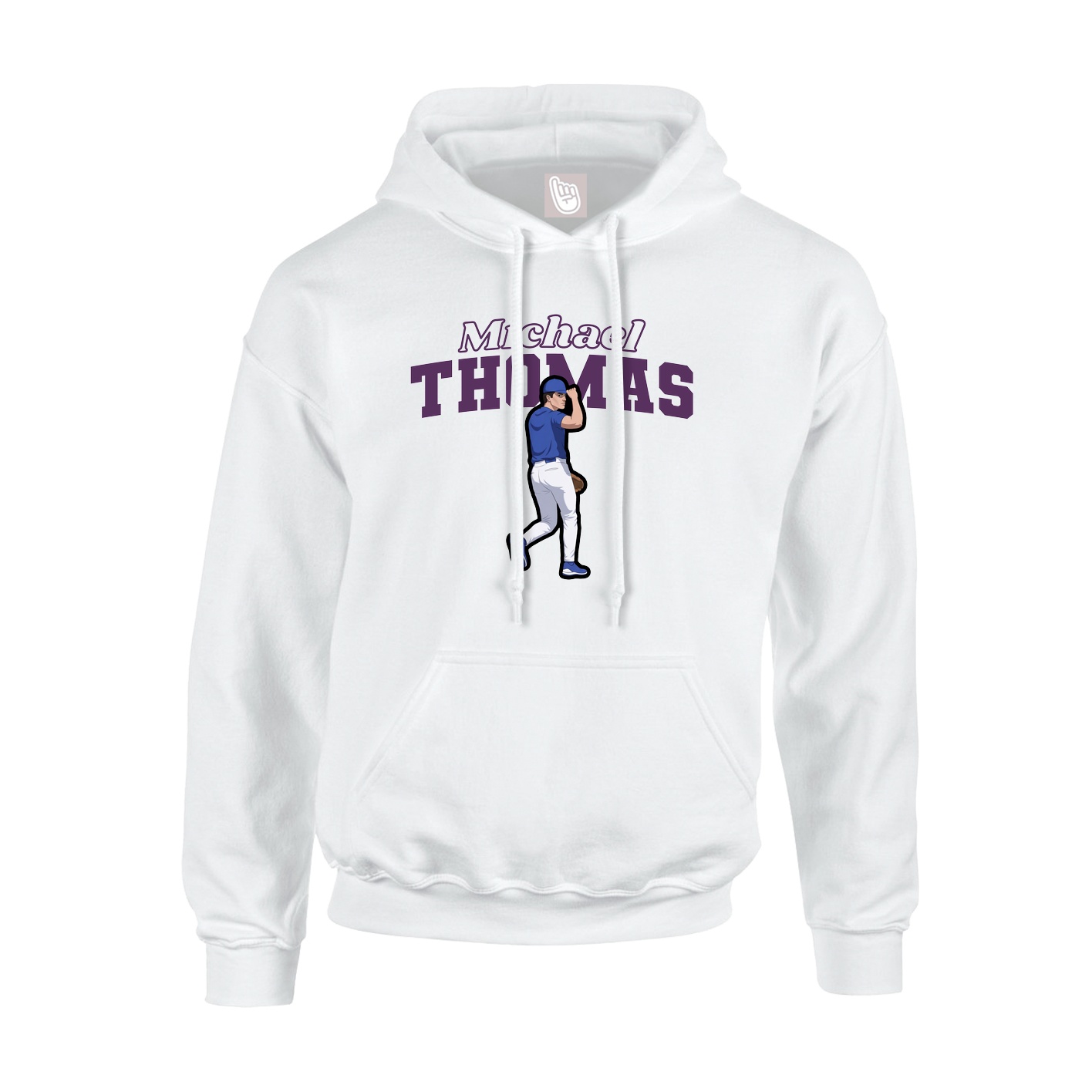 Hoodie — Name Arch in White