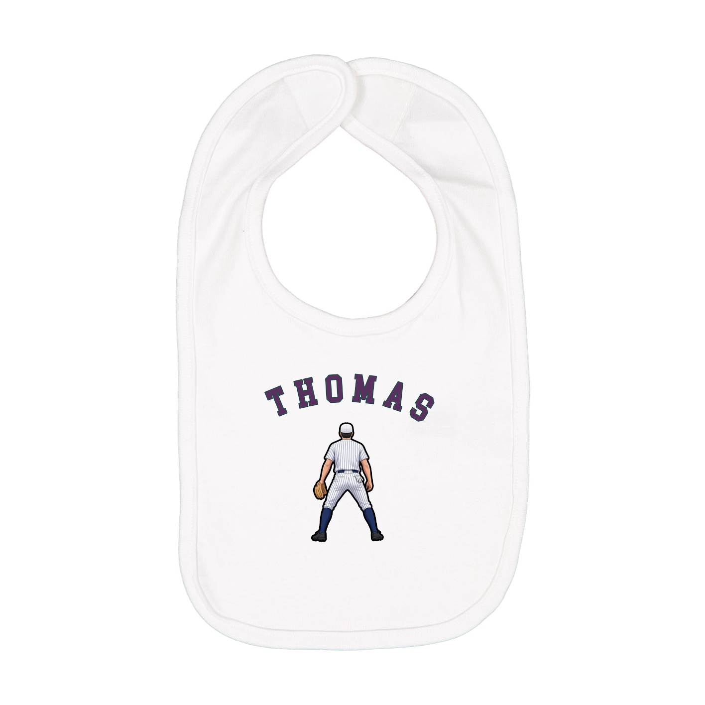 Infant Bib — Shirsey Arch in White