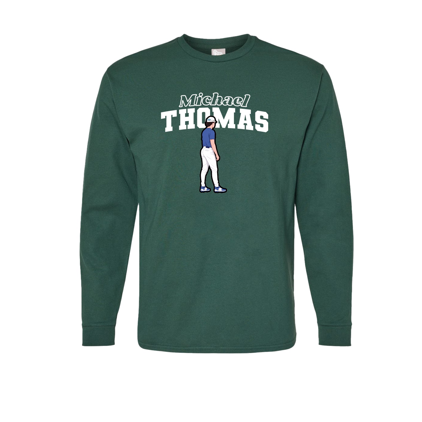 Long Sleeve Tee — Name Arch in Green