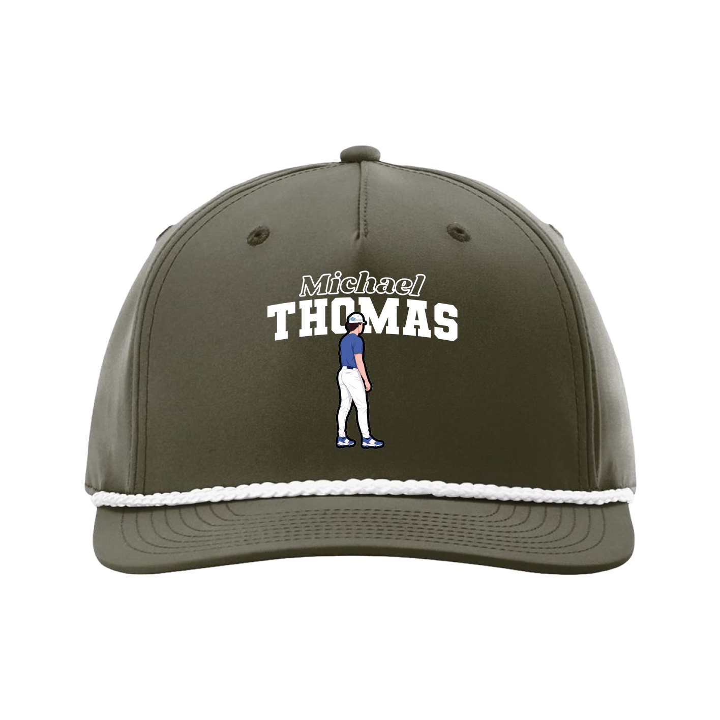 Five-Panel Classic Rope Cap — Name Arch in Green