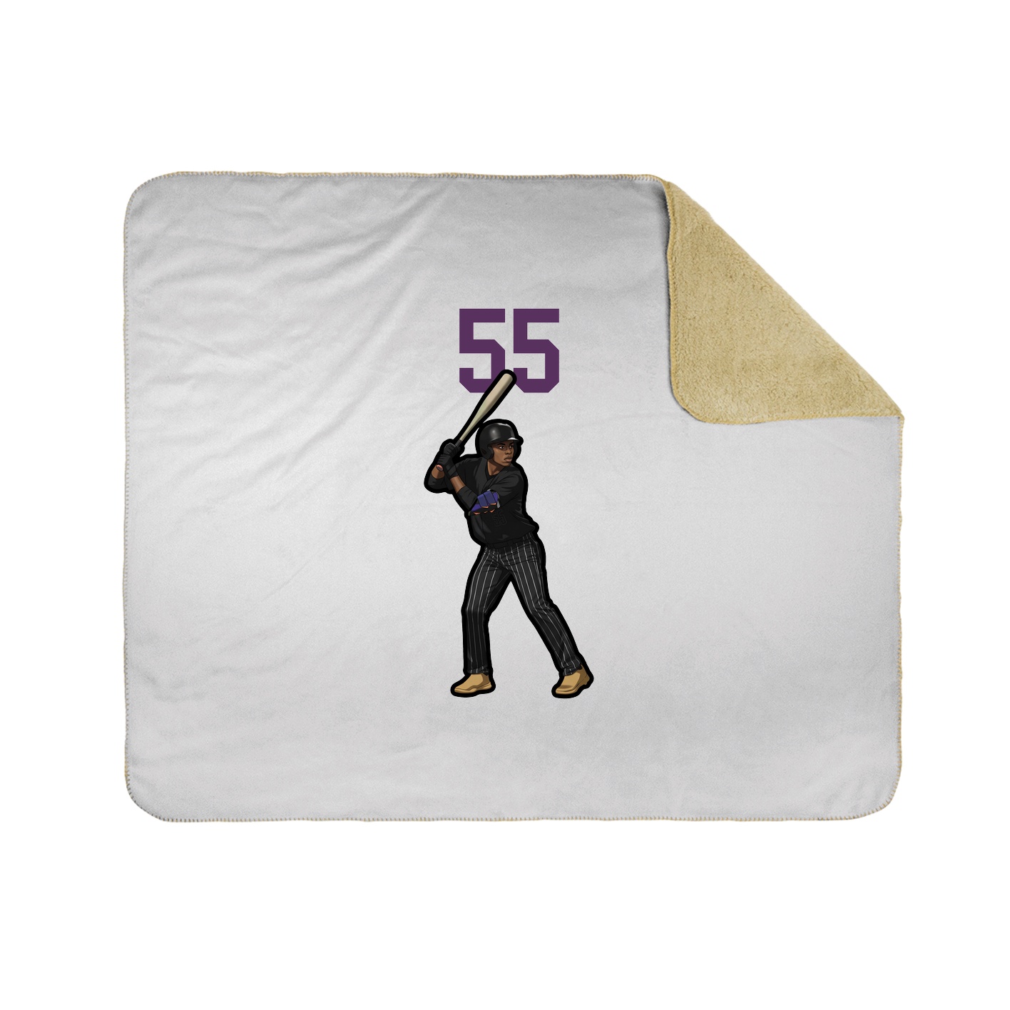 Throw Blanket — Number Top in White