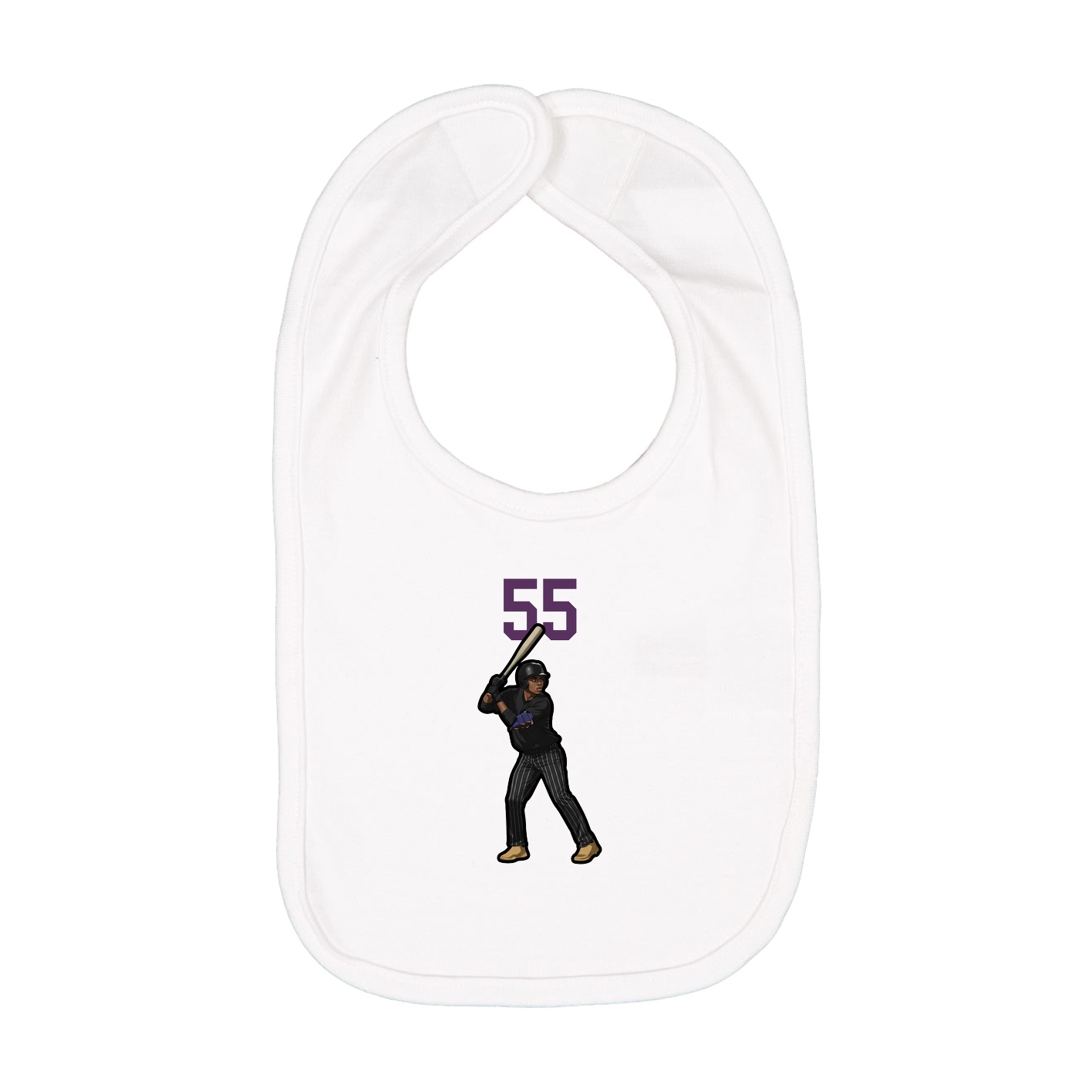 Infant Bib — Number Top in White