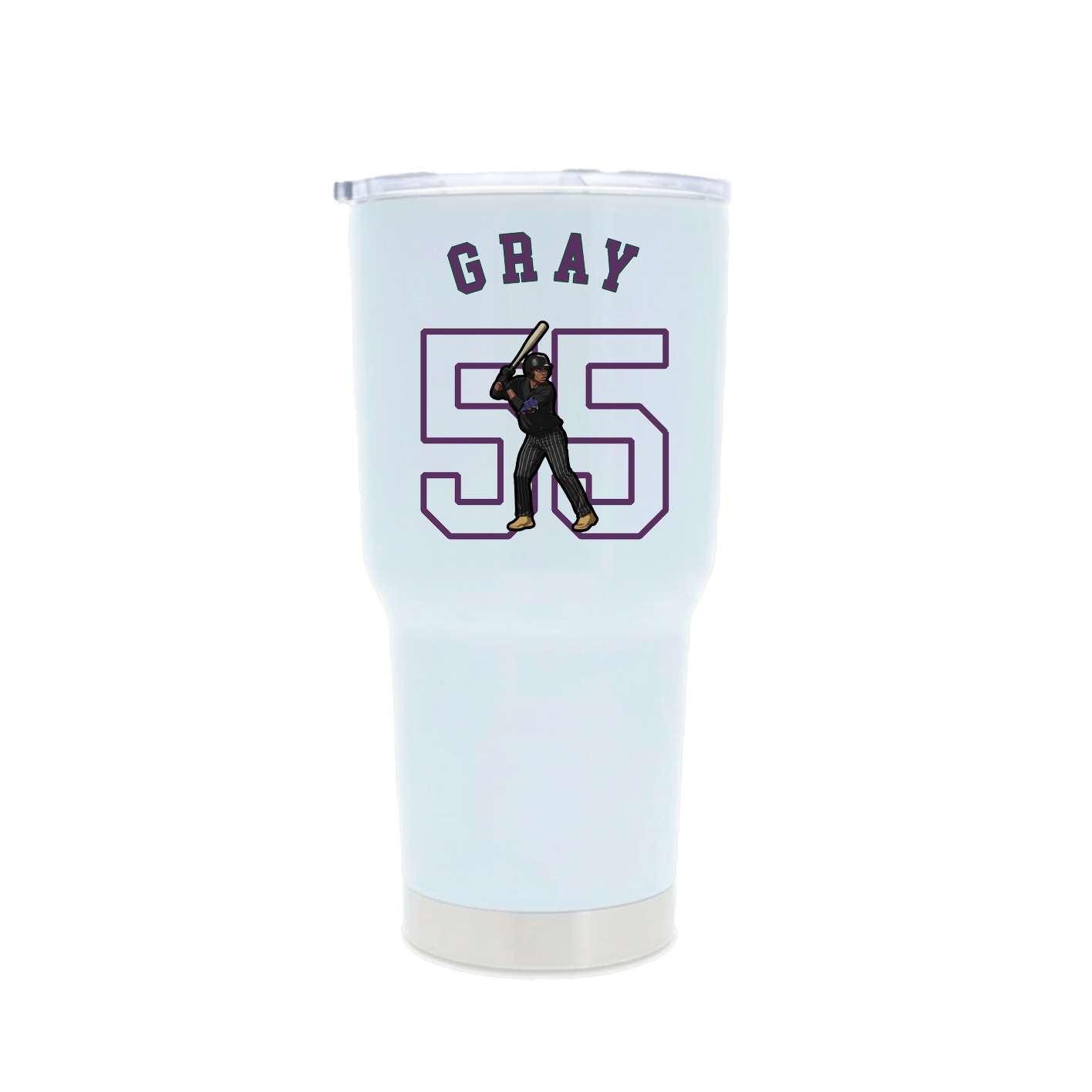 30oz Stainless Steel Tumbler — Shirsey Arch in White