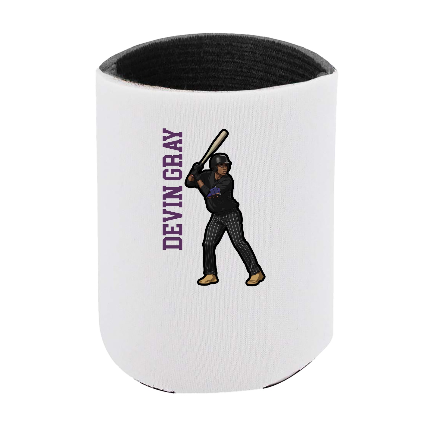 Can Holder — Name Vertical in White